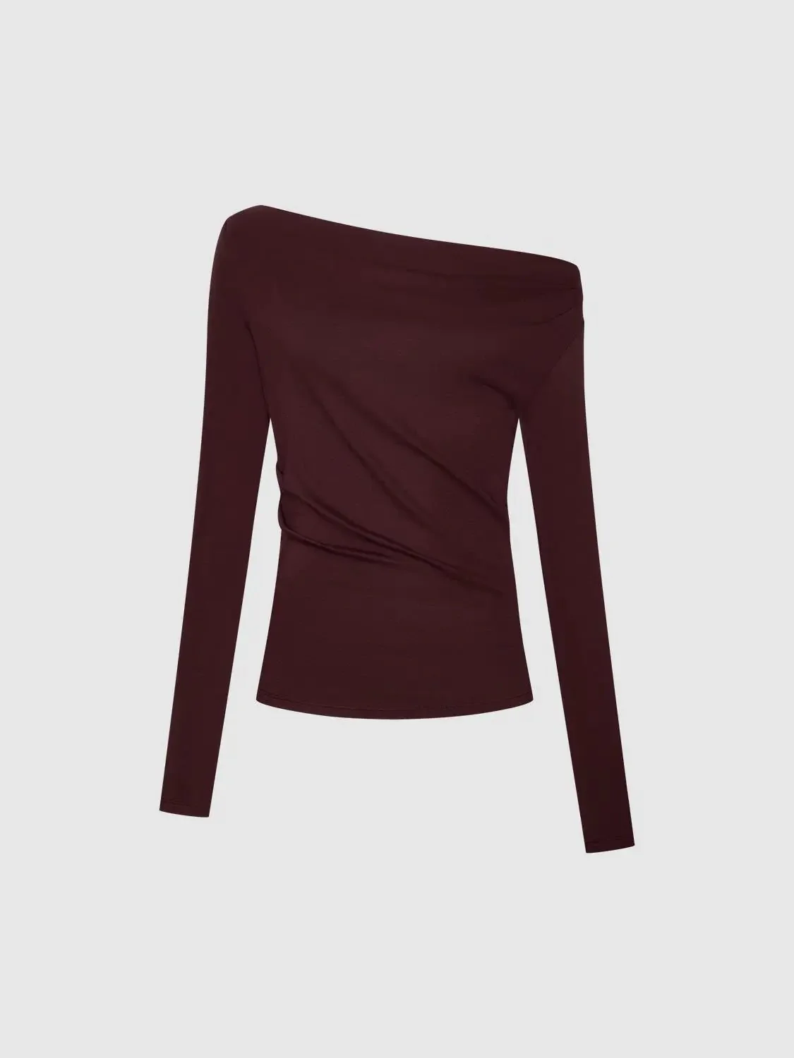 22840-lyocell-wool-blend-one-shoulder-ruched-long-sleeve-top-7.webp Lyocell Wool Blend One Shoulder Ruched Long Sleeve Top