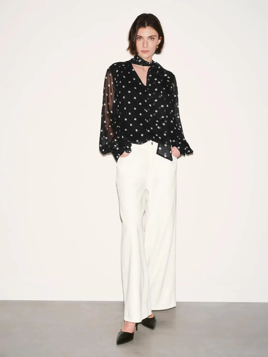 22909-polka-dotted-scarf-neck-overhead-shirts-4.webp Polka Dotted Scarf Neck Overhead Shirts