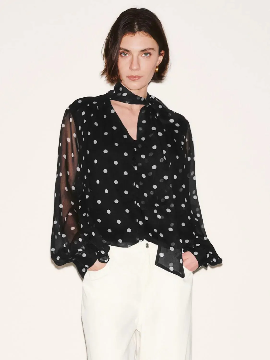 22909-polka-dotted-scarf-neck-overhead-shirts-9.webp Polka Dotted Scarf Neck Overhead Shirts