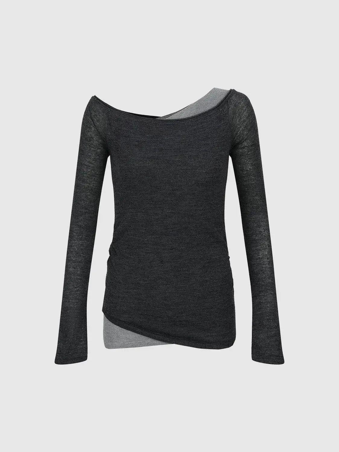 22925-wool-alpaca-knit-with-contrast-panel-long-sleeve-shirt-1.webp Wool Alpaca Knit With Contrast Panel Long Sleeve Shirt