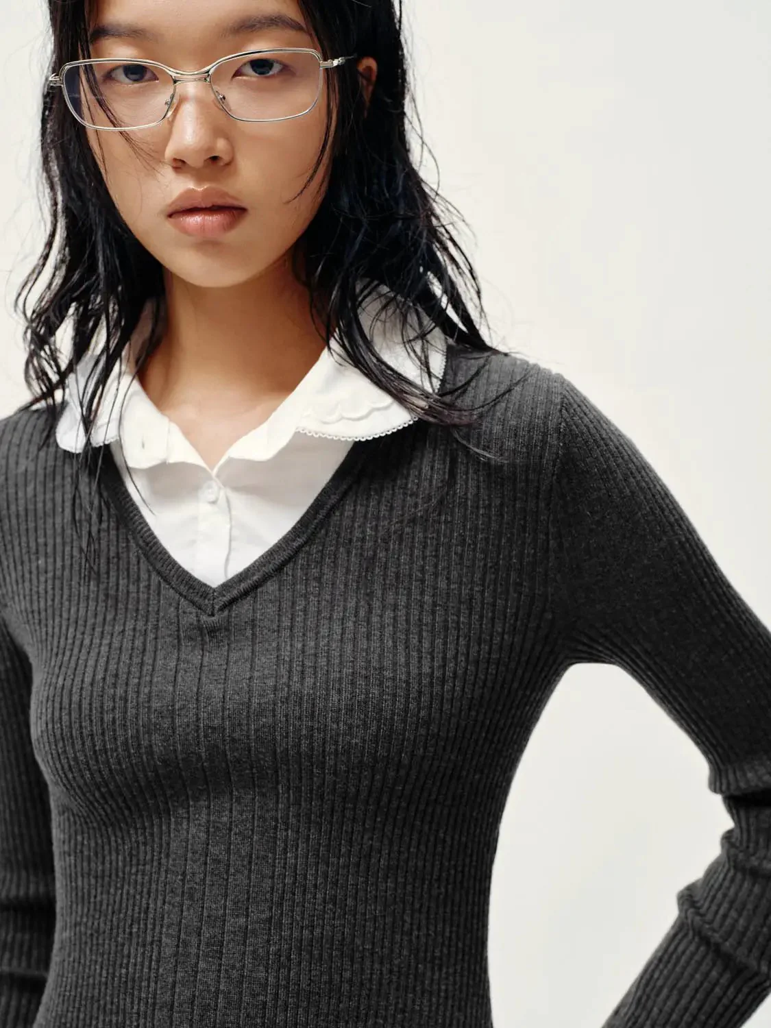 22938-elegant-knit-polo-neck-pleated-mini-dress-3.webp Elegant Knit Polo Neck Pleated Mini Dress