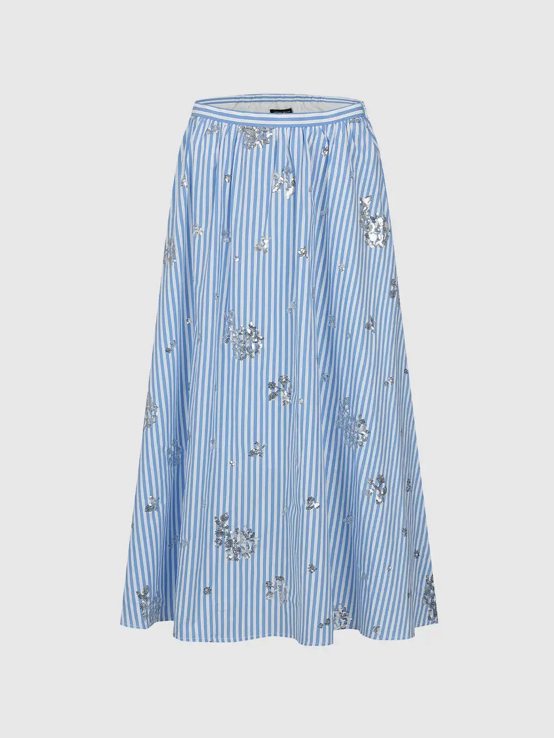 22955-cotton-sequin-detail-a-line-blue-stripe-floral-skirts-2.webp Cotton Sequin Detail A-Line Blue Stripe Floral Skirts