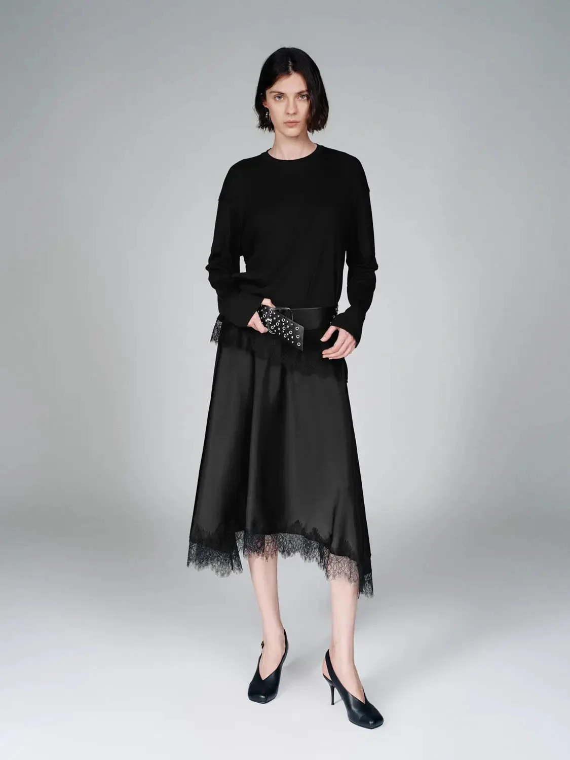 22962-pull-on-lace-hem-a-line-midi-skirts-6.webp Pull On Lace Hem A-Line Midi Skirts