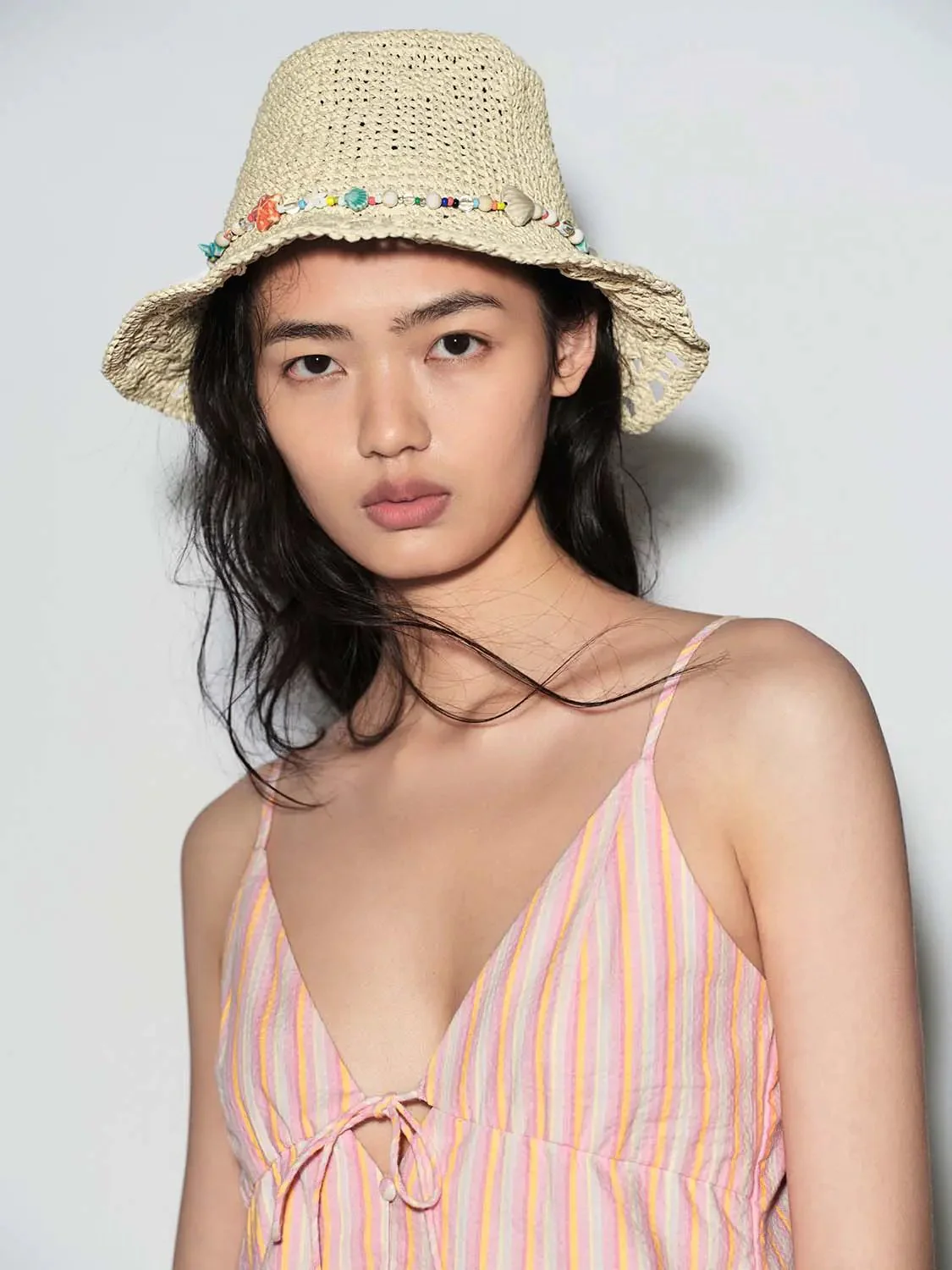 2297-straw-hat-with-beaded-band-crochet-design-hats-1.webp Straw Hat With Beaded Band Crochet Design Hats