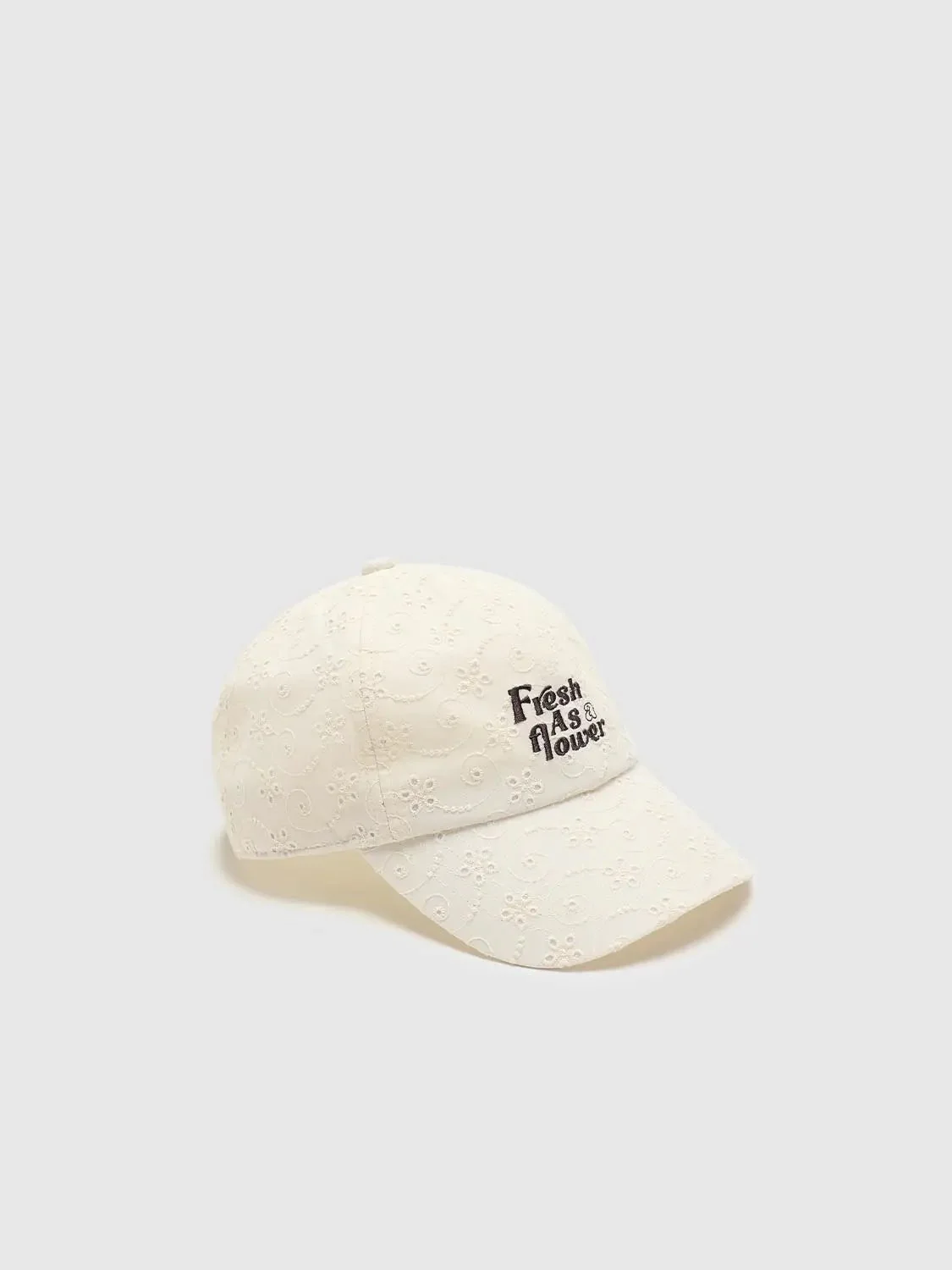 2298-soft-cream-embroidered-floral-cotton-caps-1.webp Soft Cream Embroidered Floral Cotton Caps