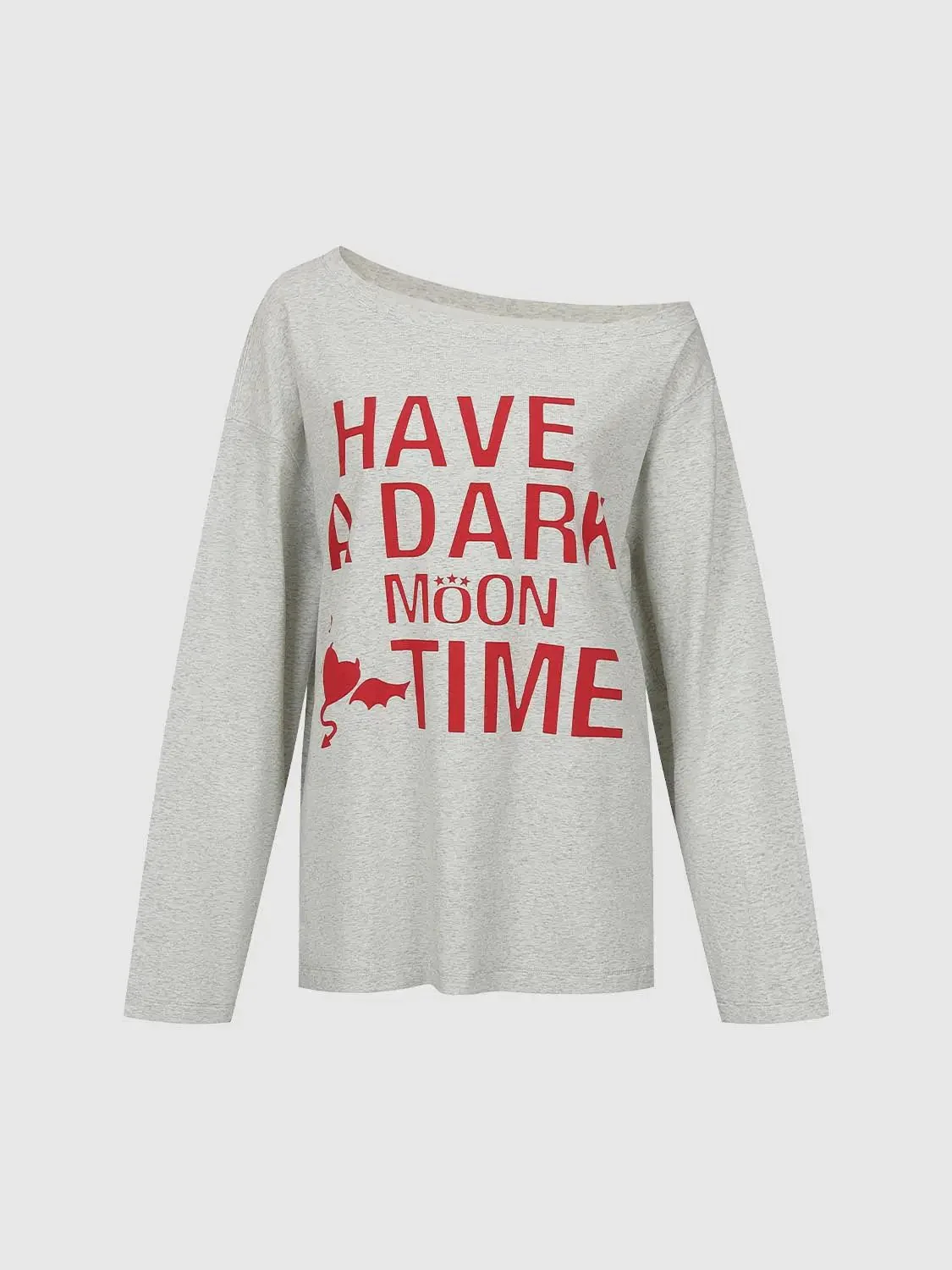 22993-cotton-blend-one-shoulder-graphic-print-long-sleeve-t-shirt-1.webp Cotton Blend One Shoulder Graphic Print Long Sleeve T Shirt