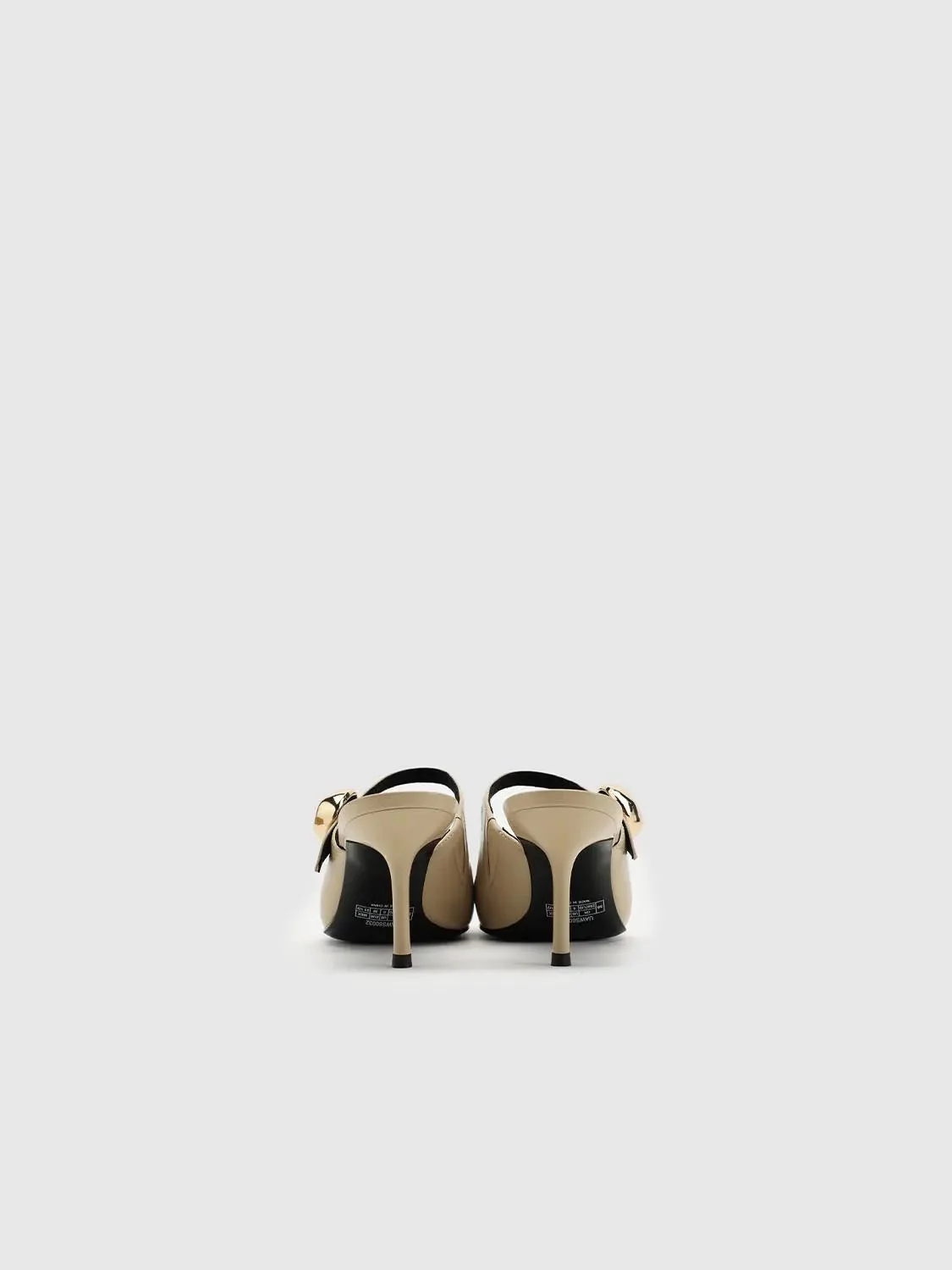 Point-Toe Heeled Slippers