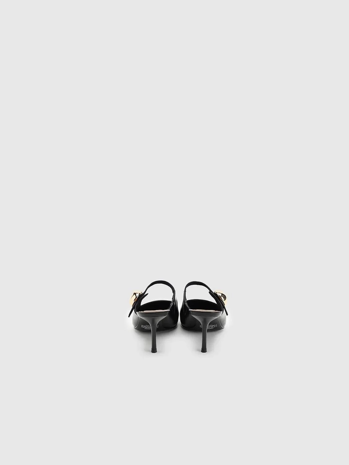 Point-Toe Heeled Slippers