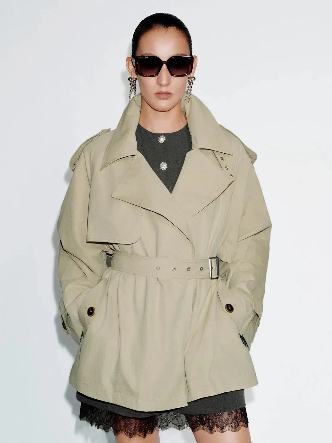 Lapelled Belted Jackets