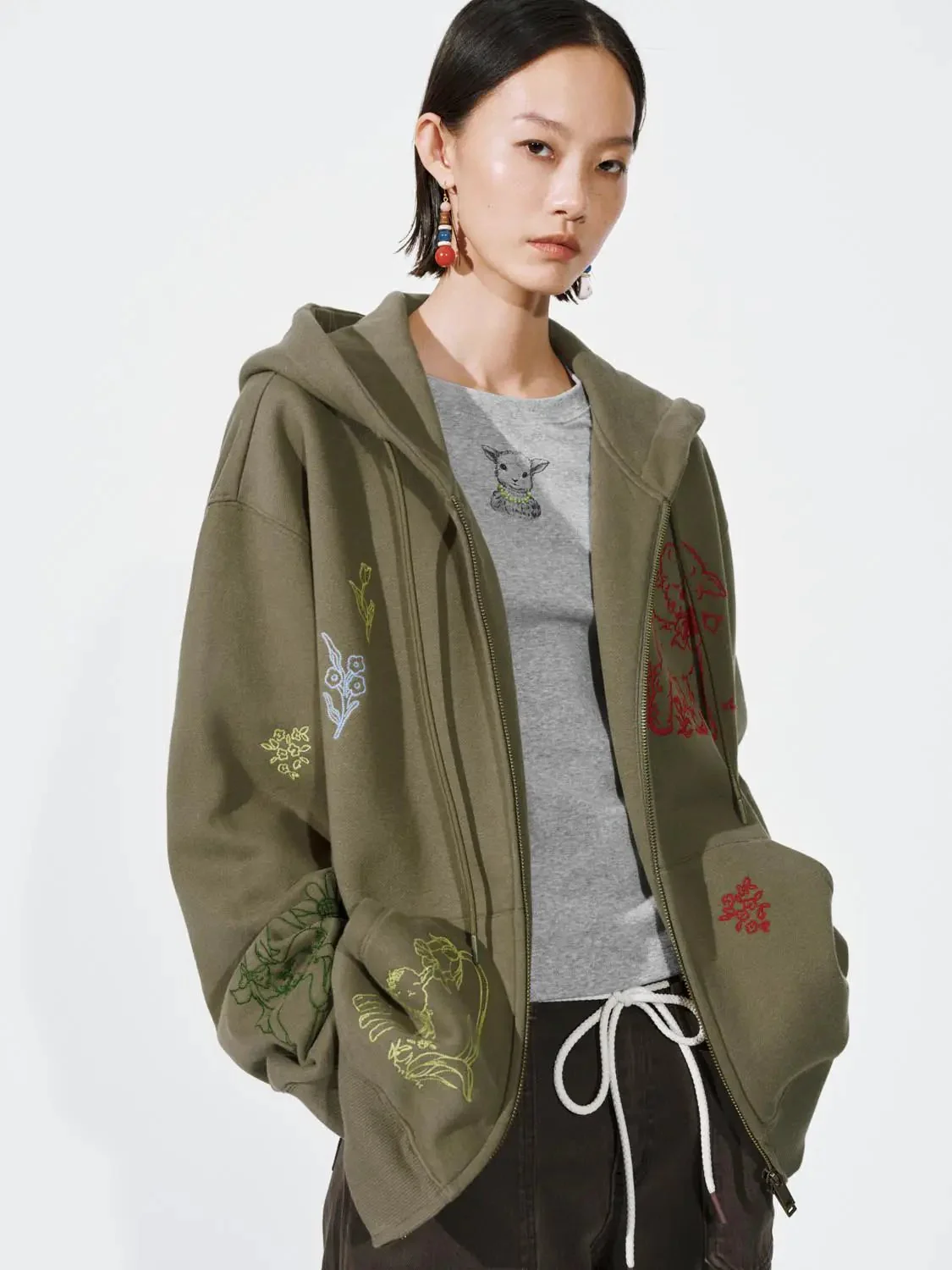 23157-embroidered-drawstring-hooded-loose-fit-jackets-2.webp Embroidered Drawstring Hooded Loose Fit Jackets