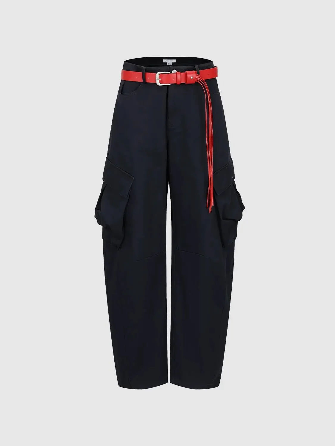 23162-belted-flap-pocket-barrel-leg-cargo-pants-2.webp Belted Flap Pocket Barrel Leg Cargo Pants