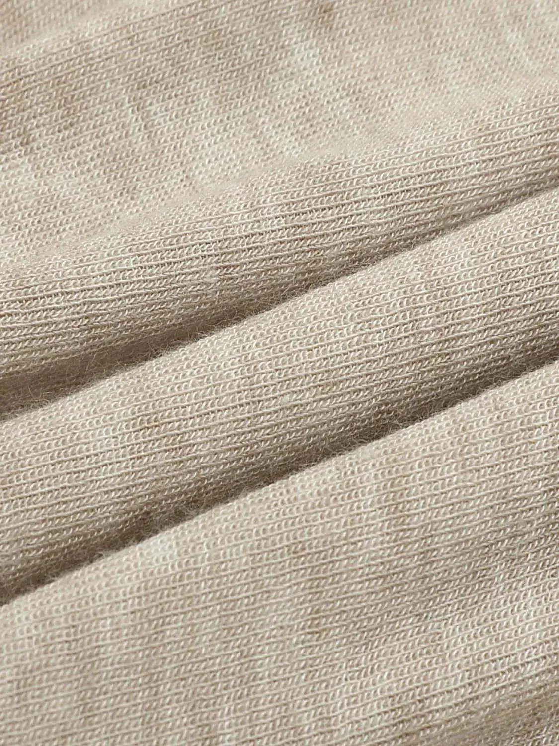 Knot Front Lyocell Wool Blend Crew Neck Long Sleeve T Shirts