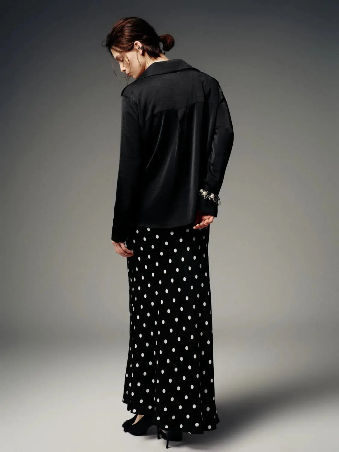 Lace Trim Front Knot Overhead Shirt