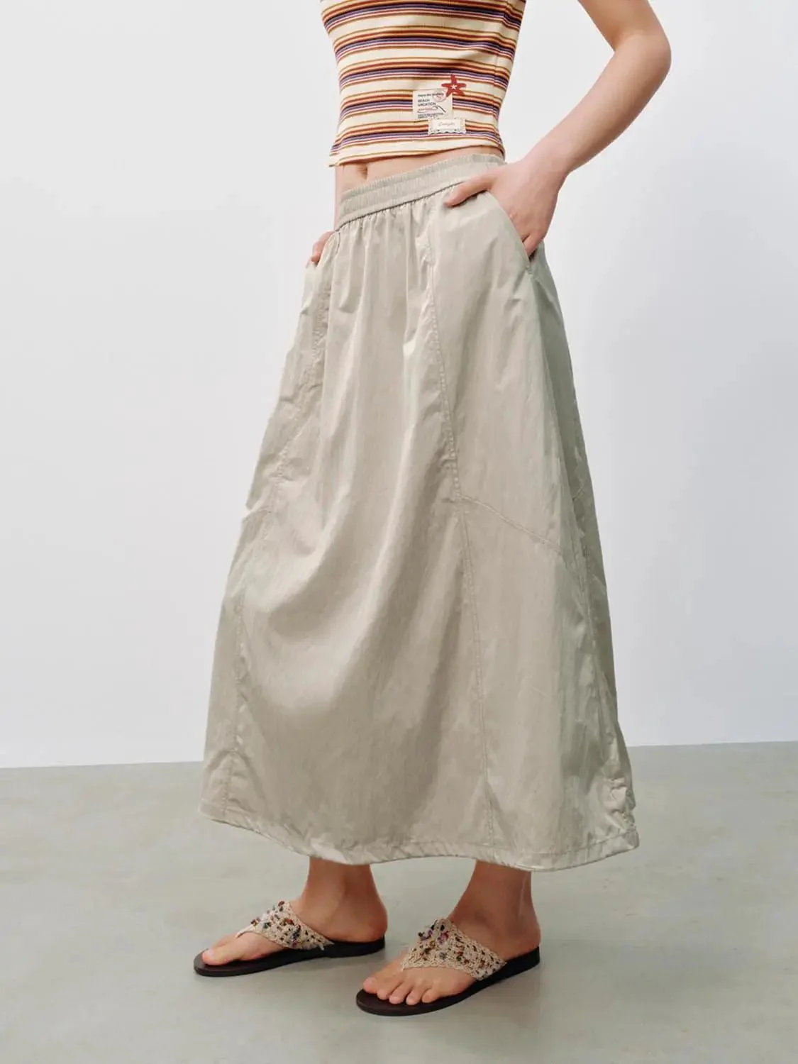 Pull On A-Line Midi Skirts