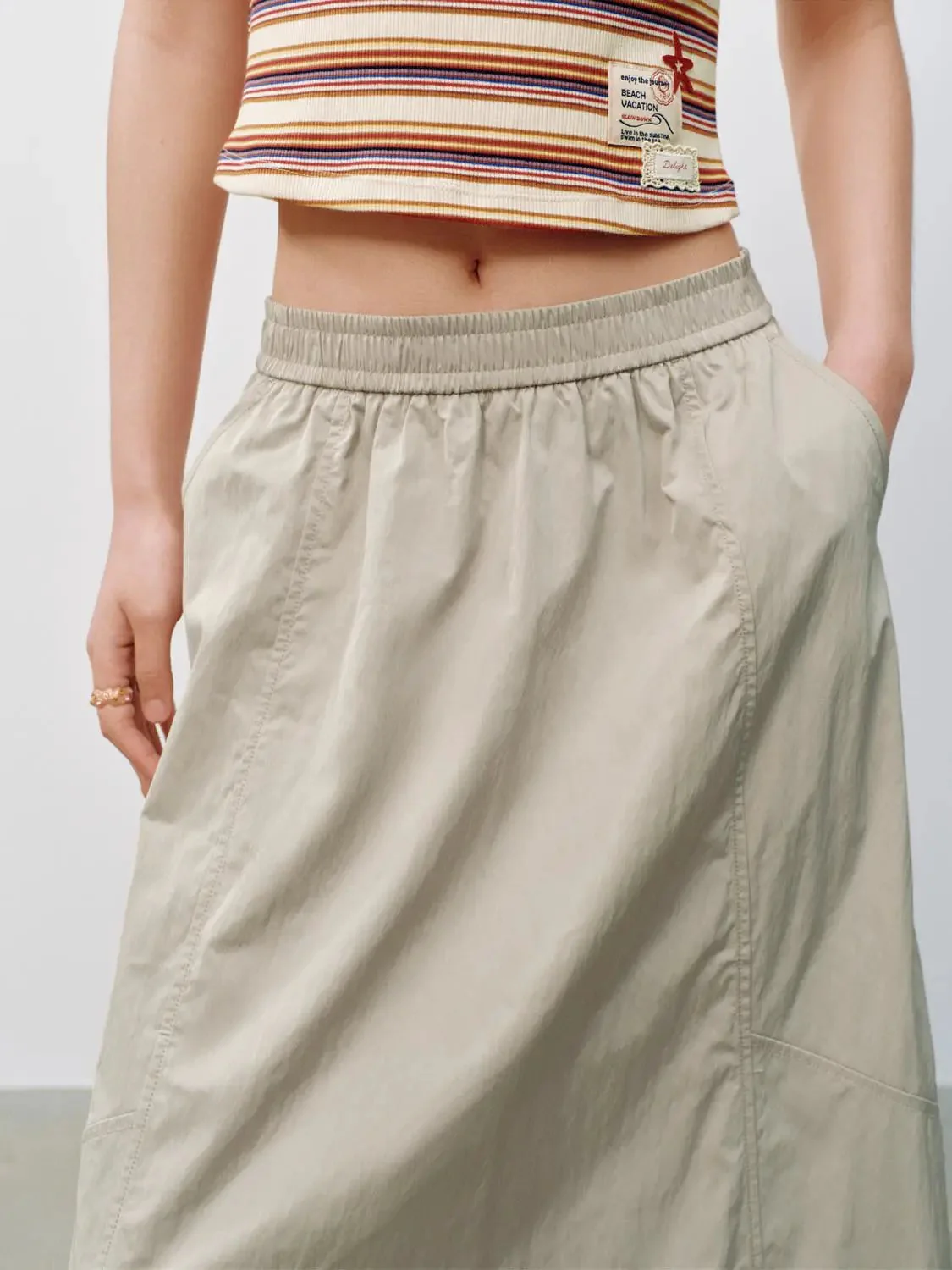 Pull On A-Line Midi Skirts