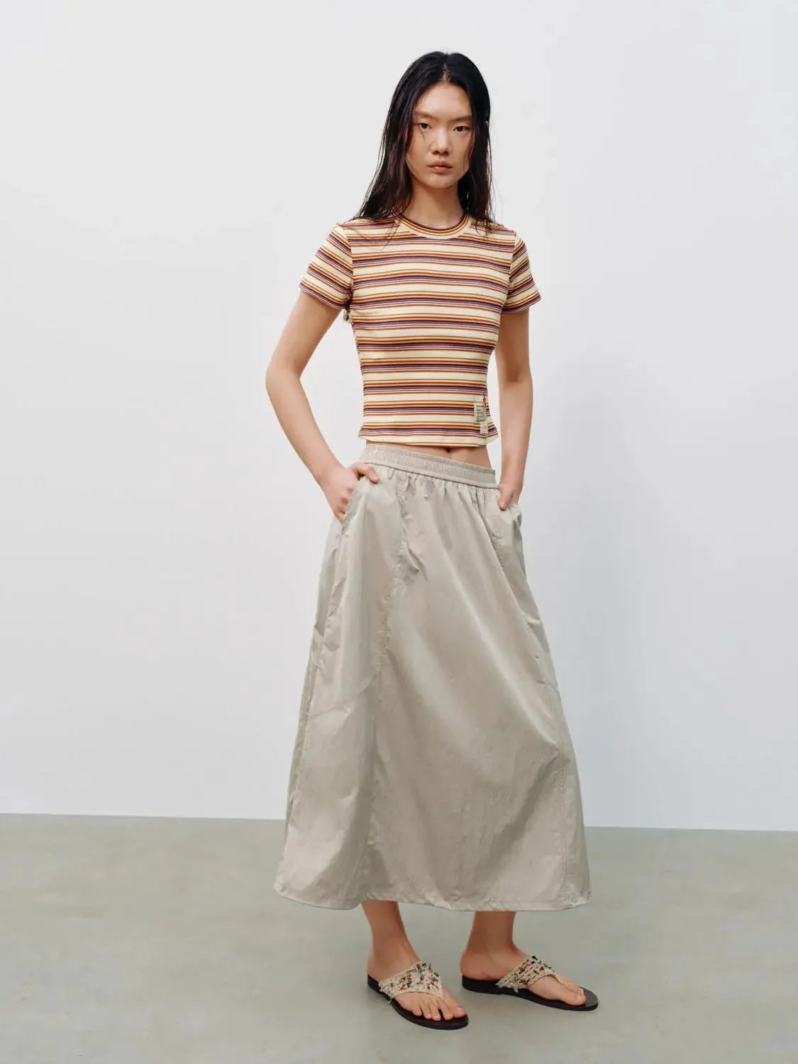 Pull On A-Line Midi Skirts