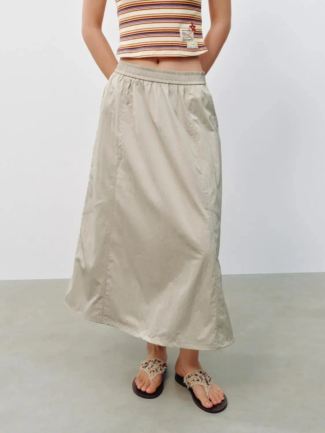 Pull On A-Line Midi Skirts