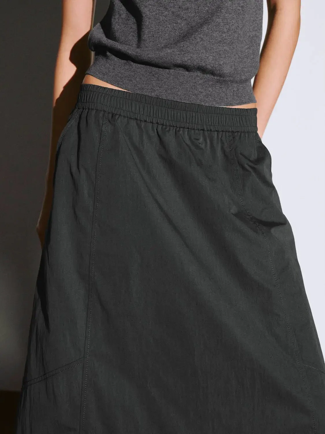 Pull On A-Line Midi Skirts