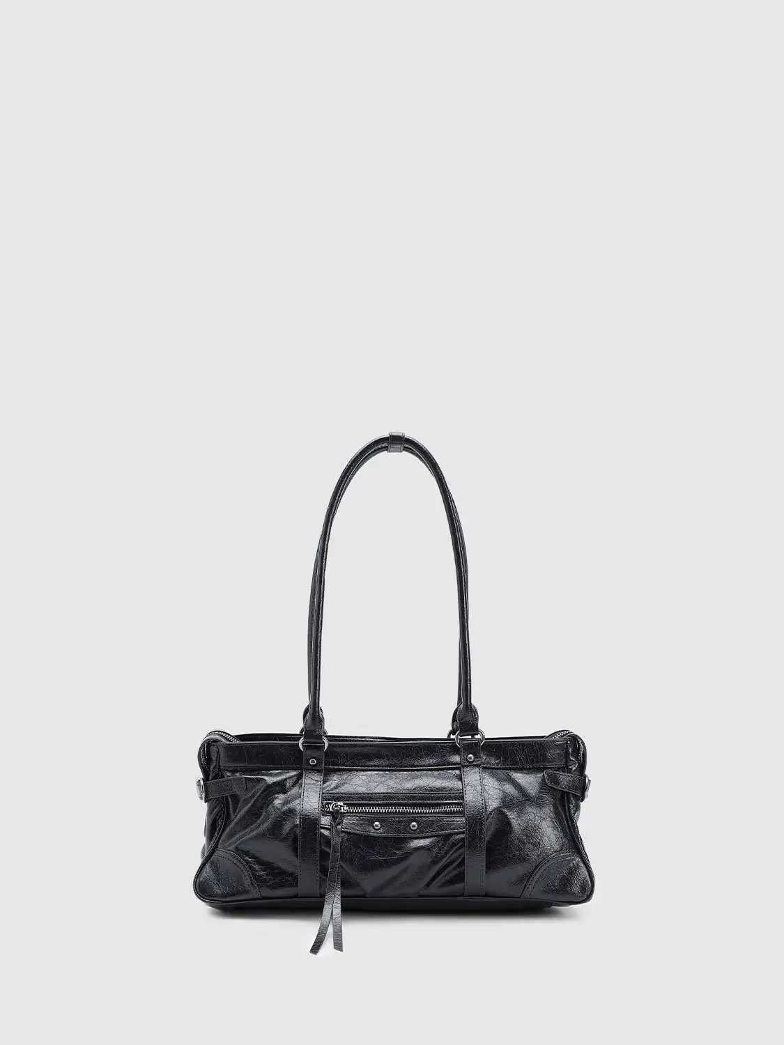 23223-faux-leather-belt-detail-shoulder-bowling-bags-1.webp Faux Leather Belt Detail Shoulder Bowling Bags