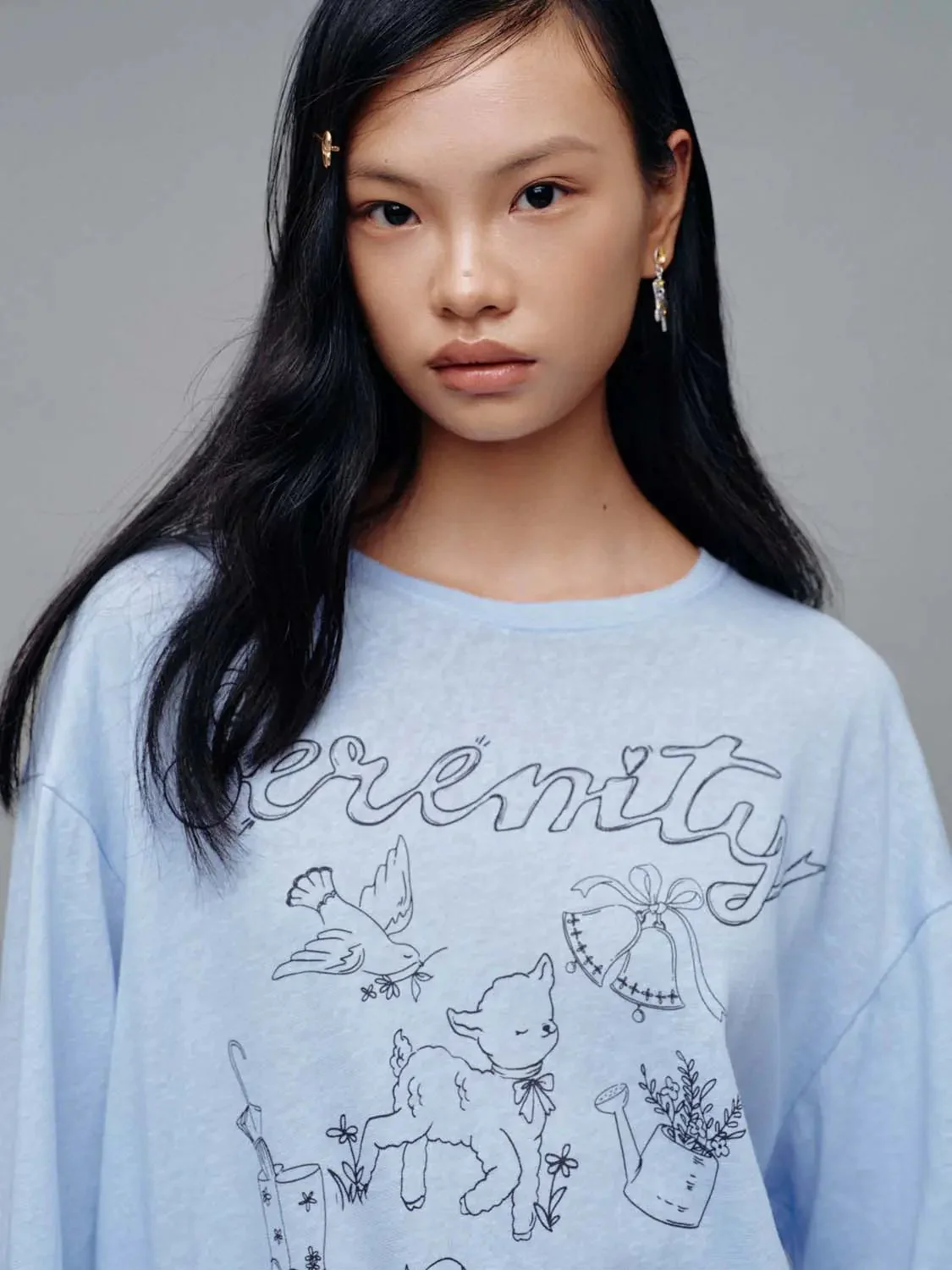 Serenity Cotton Blend Long Sleeve T Shirts