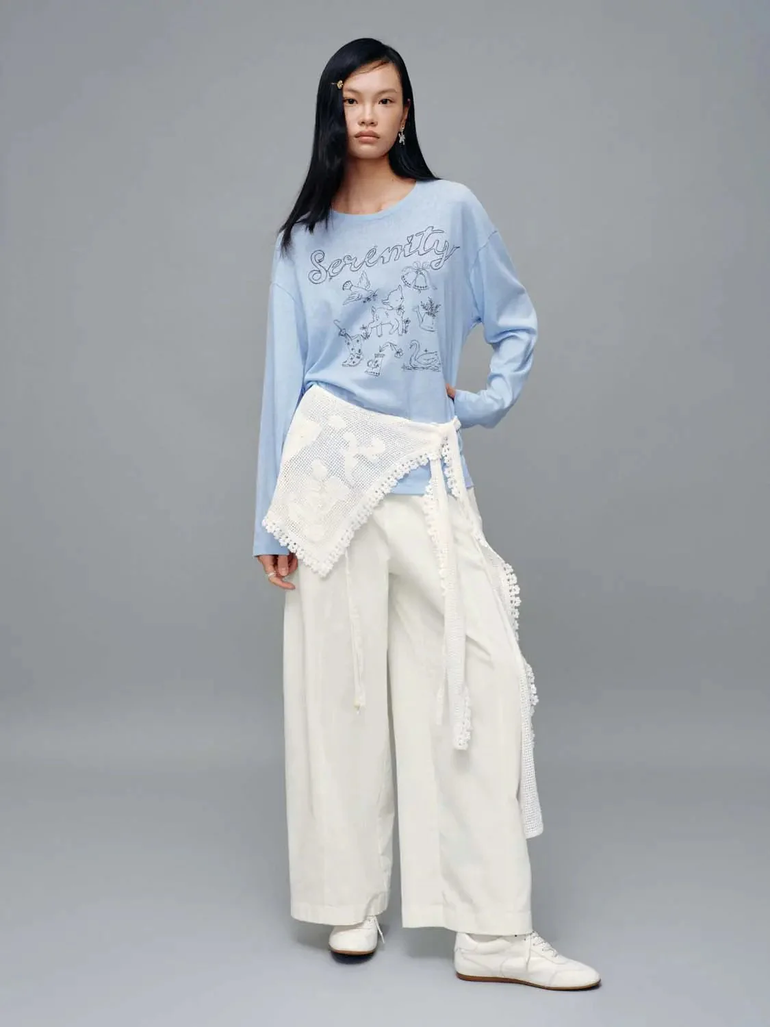 Serenity Cotton Blend Long Sleeve T Shirts