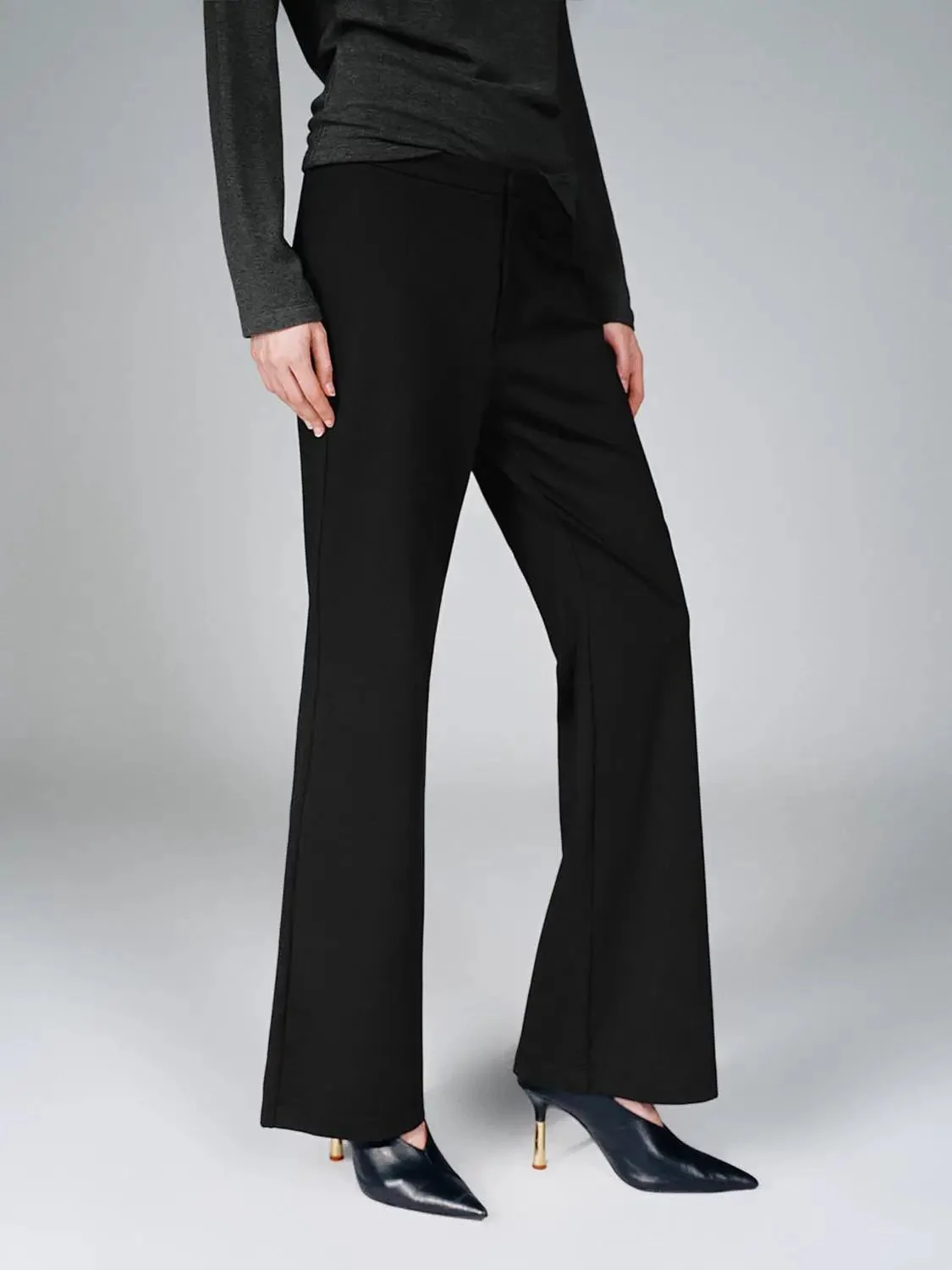 Pull On Tailored Flare Leg Pants