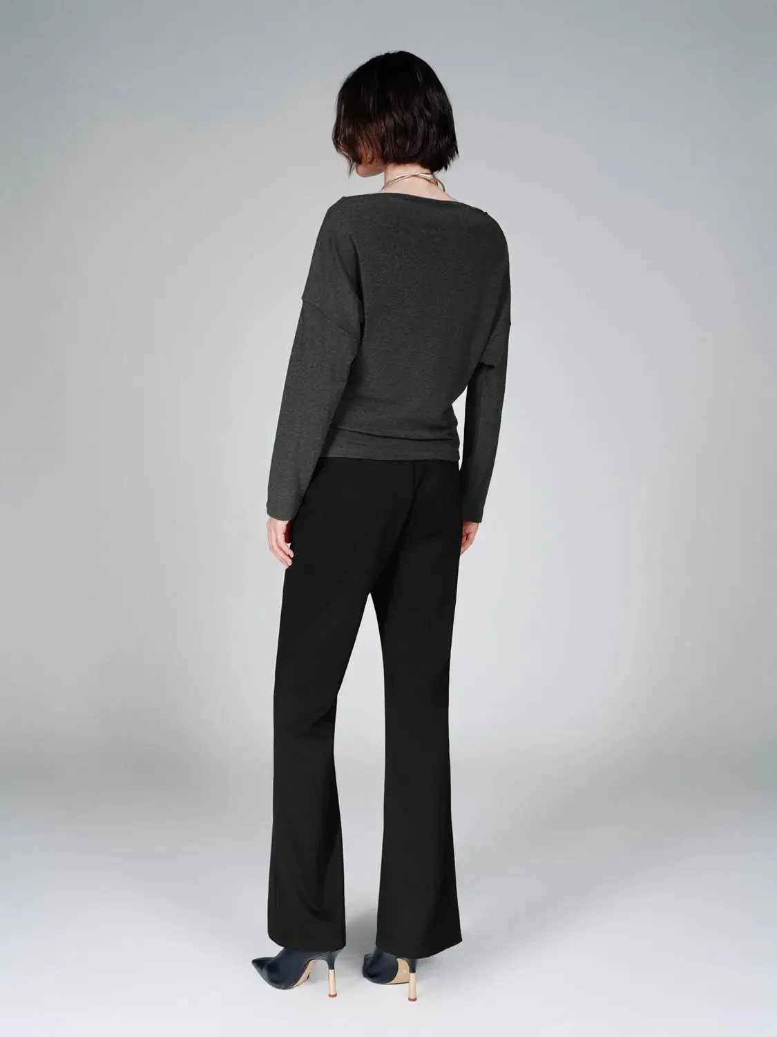 Pull On Tailored Flare Leg Pants