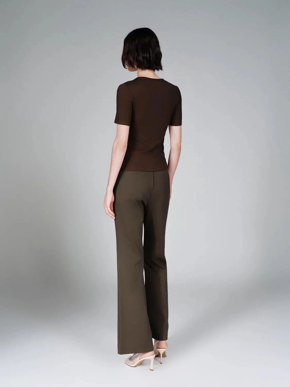Pull On Tailored Flare Leg Pants