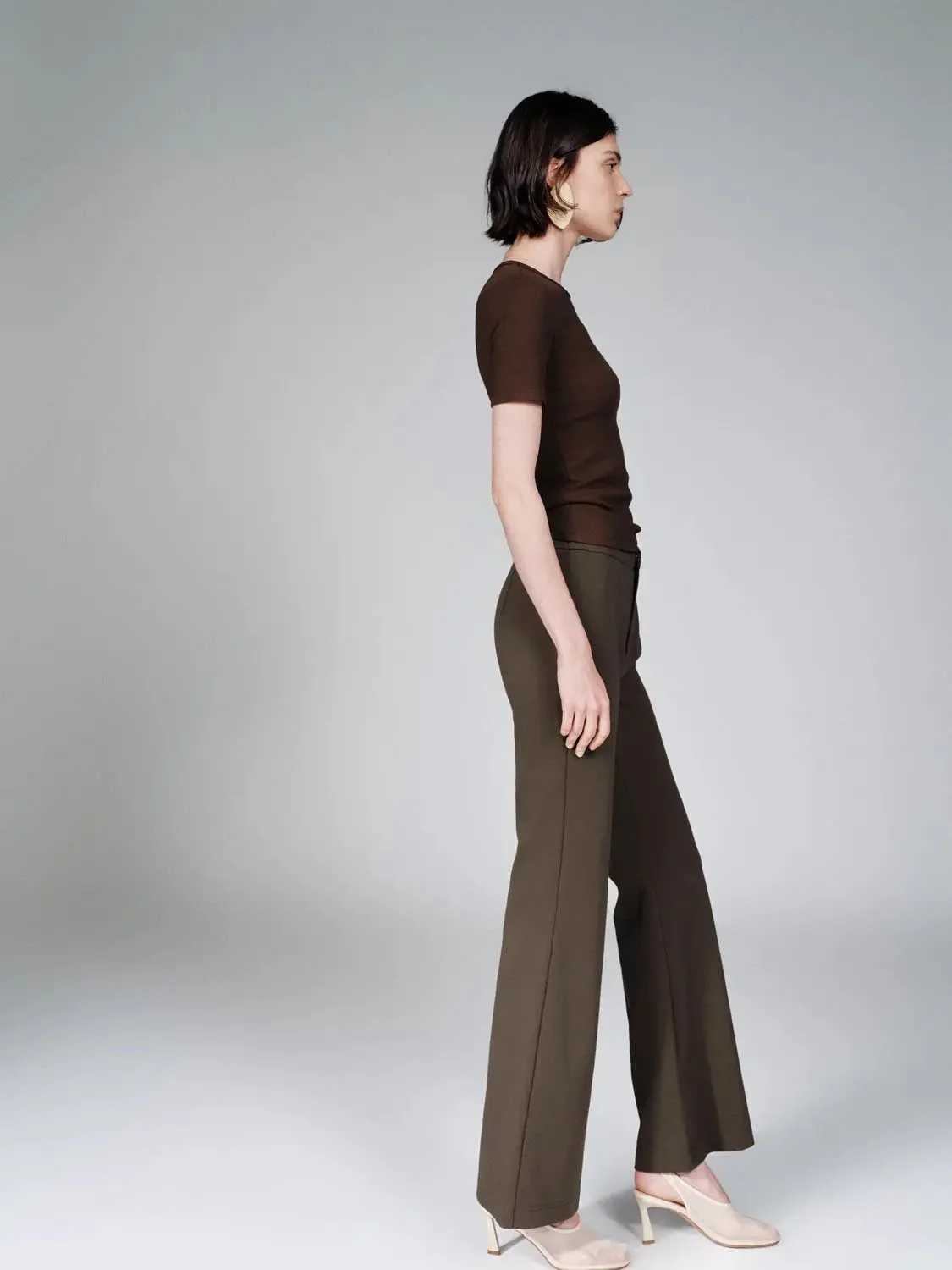 Pull On Tailored Flare Leg Pants