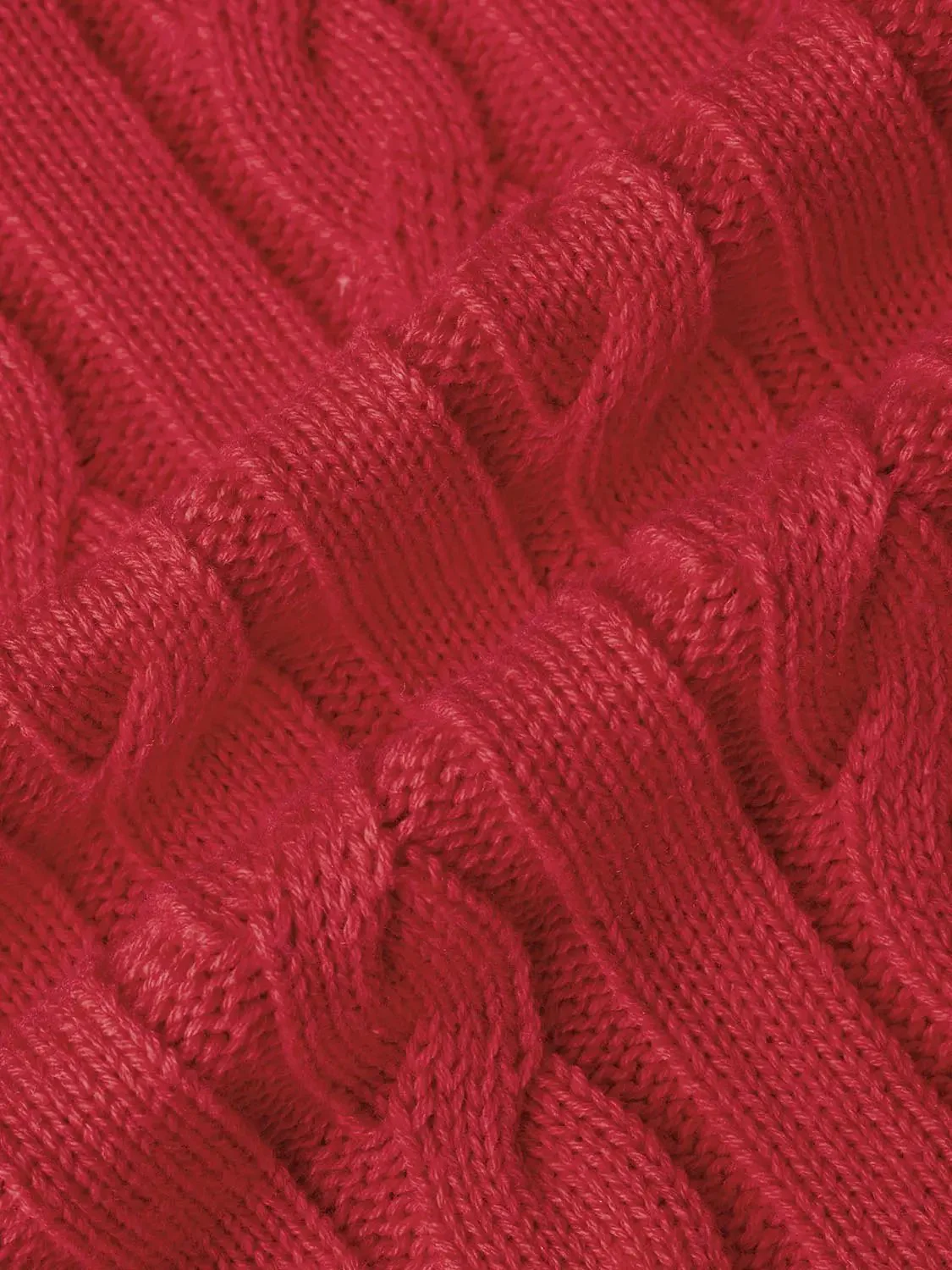 Crew Neck Embroidered Cable Knitted Cardigans