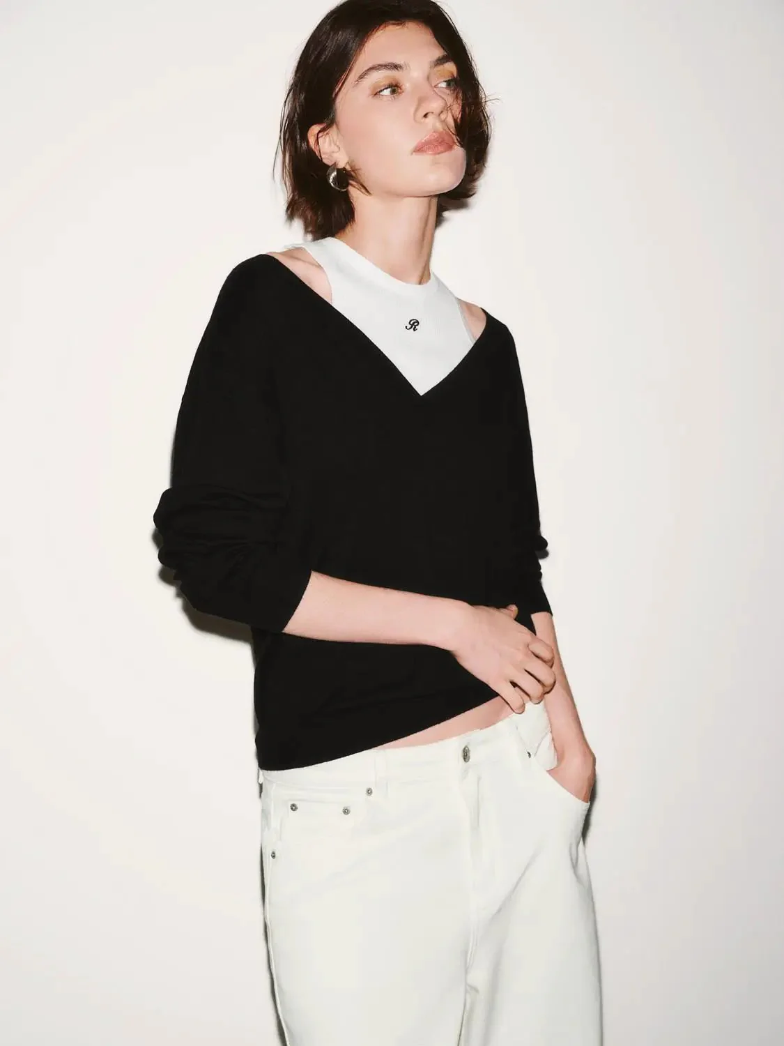 23276-wool-blend-soft-knit-v-neck-overlay-t-shirts-10.webp Wool Blend Soft Knit V Neck Overlay T Shirts