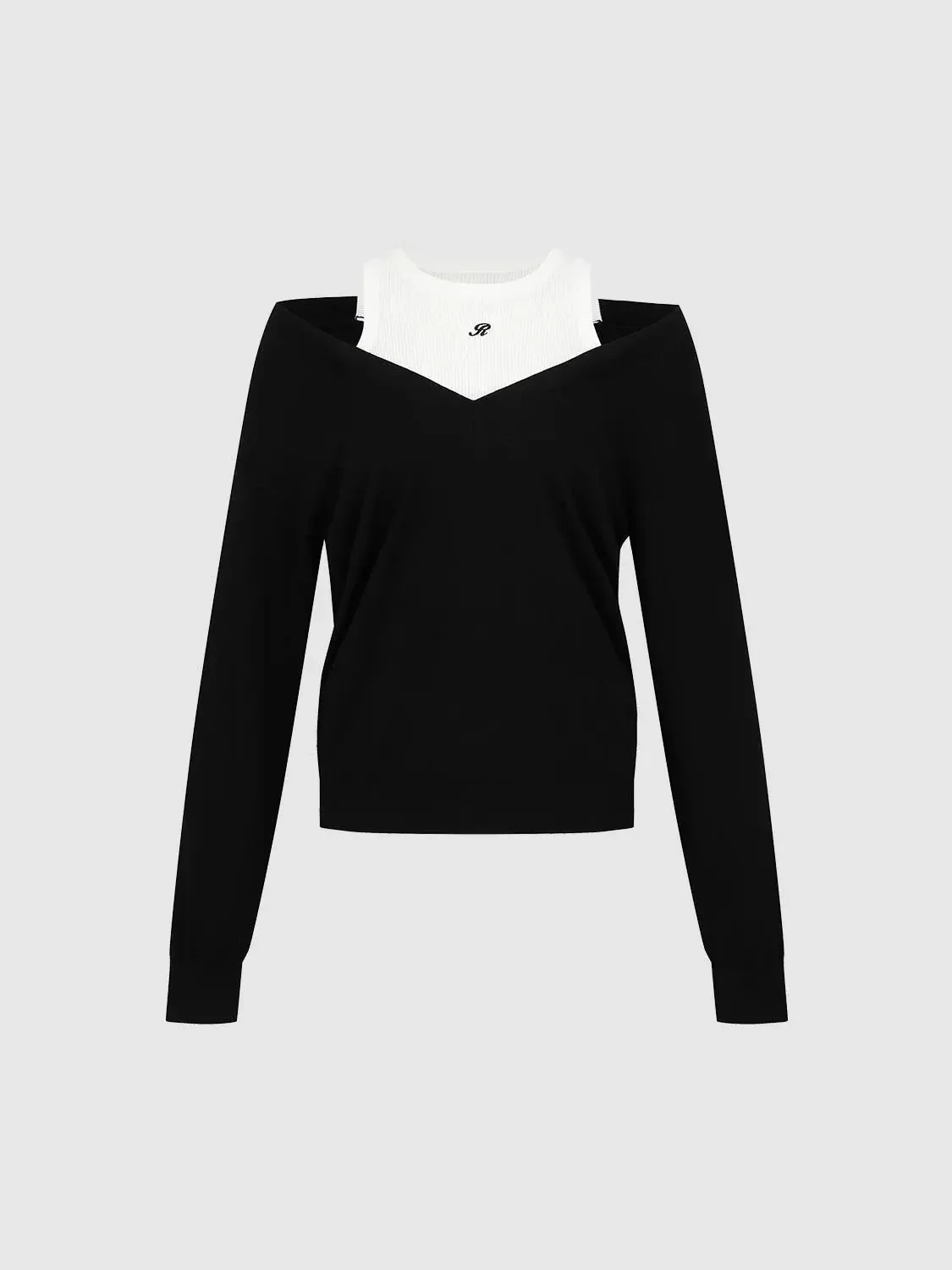 23276-wool-blend-soft-knit-v-neck-overlay-t-shirts-15.webp Wool Blend Soft Knit V Neck Overlay T Shirts