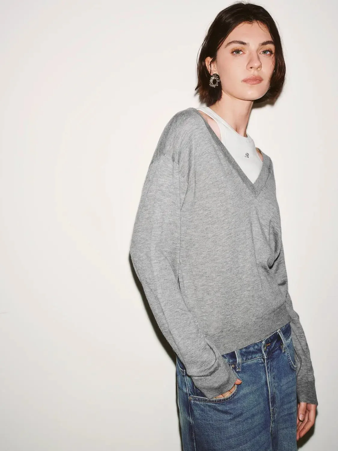 23276-wool-blend-soft-knit-v-neck-overlay-t-shirts-2.webp Wool Blend Soft Knit V Neck Overlay T Shirts