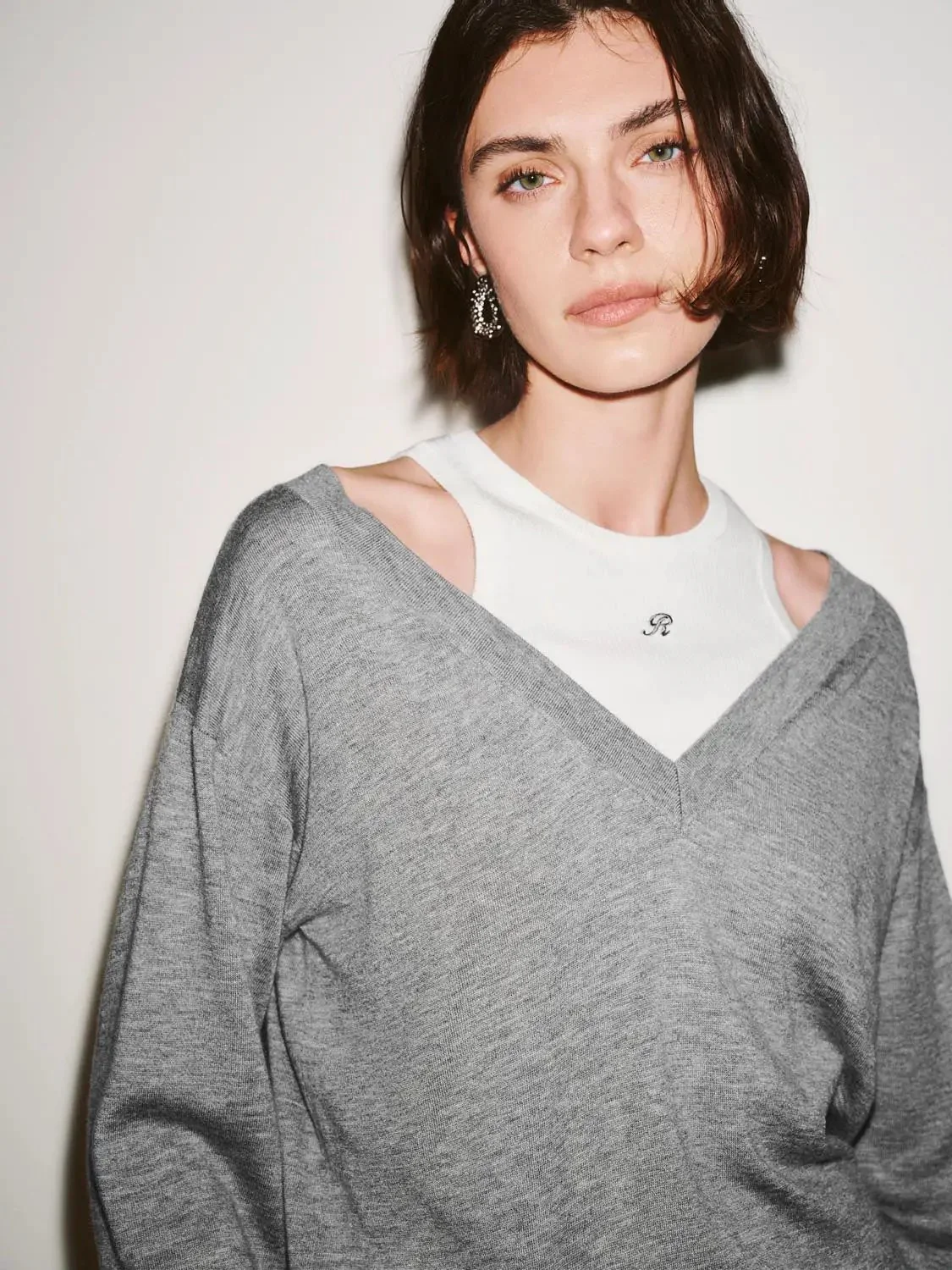 23276-wool-blend-soft-knit-v-neck-overlay-t-shirts-3.webp Wool Blend Soft Knit V Neck Overlay T Shirts