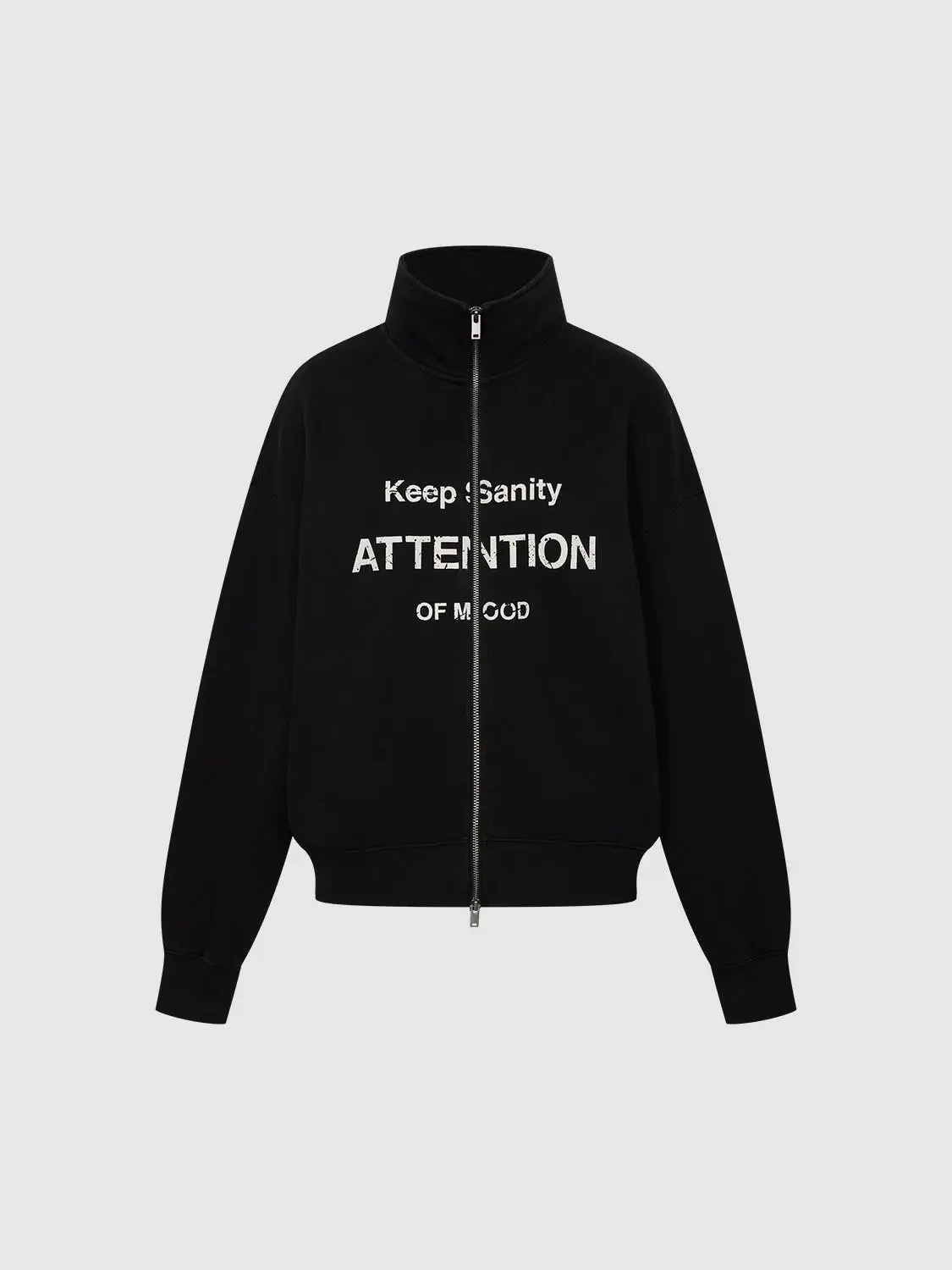 Printed Mock Neck Jackets