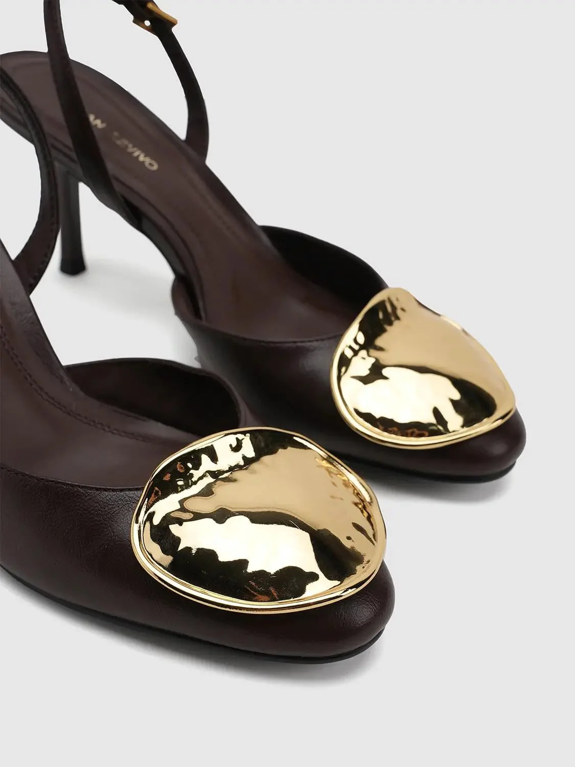 Hardware Pointed Heeled Slingbacks