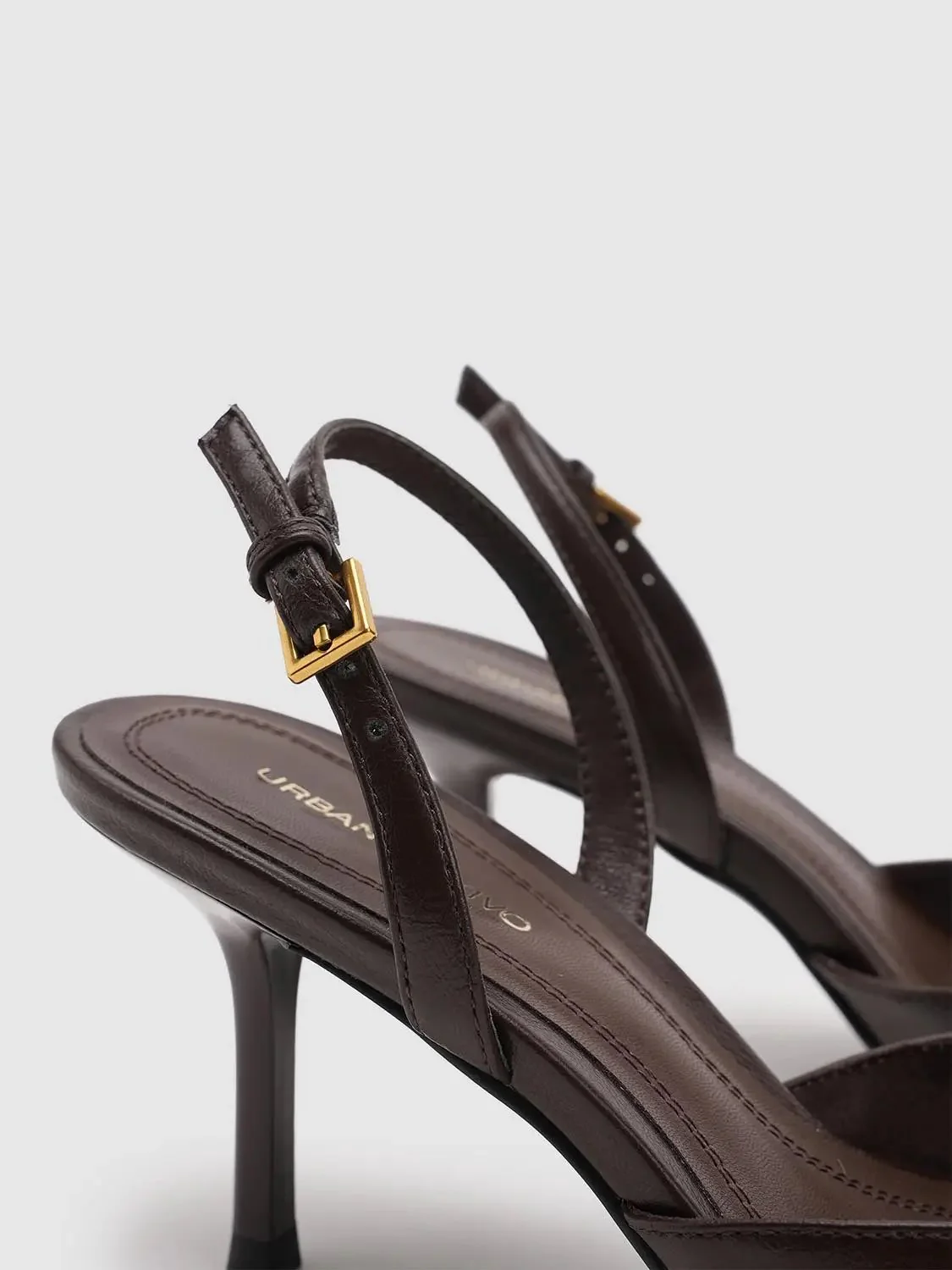 Hardware Pointed Heeled Slingbacks