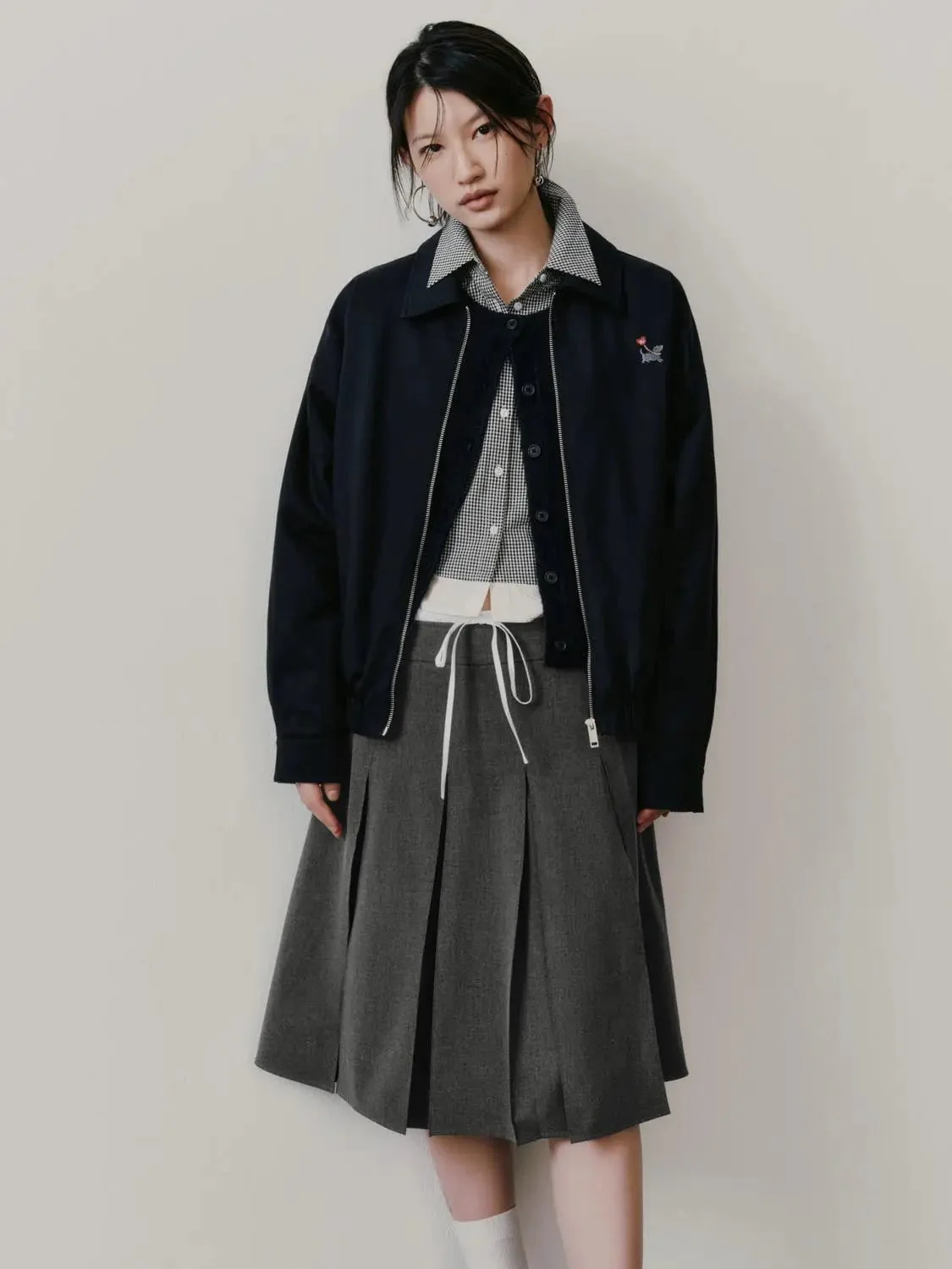 Embroidered Zip Up Jackets