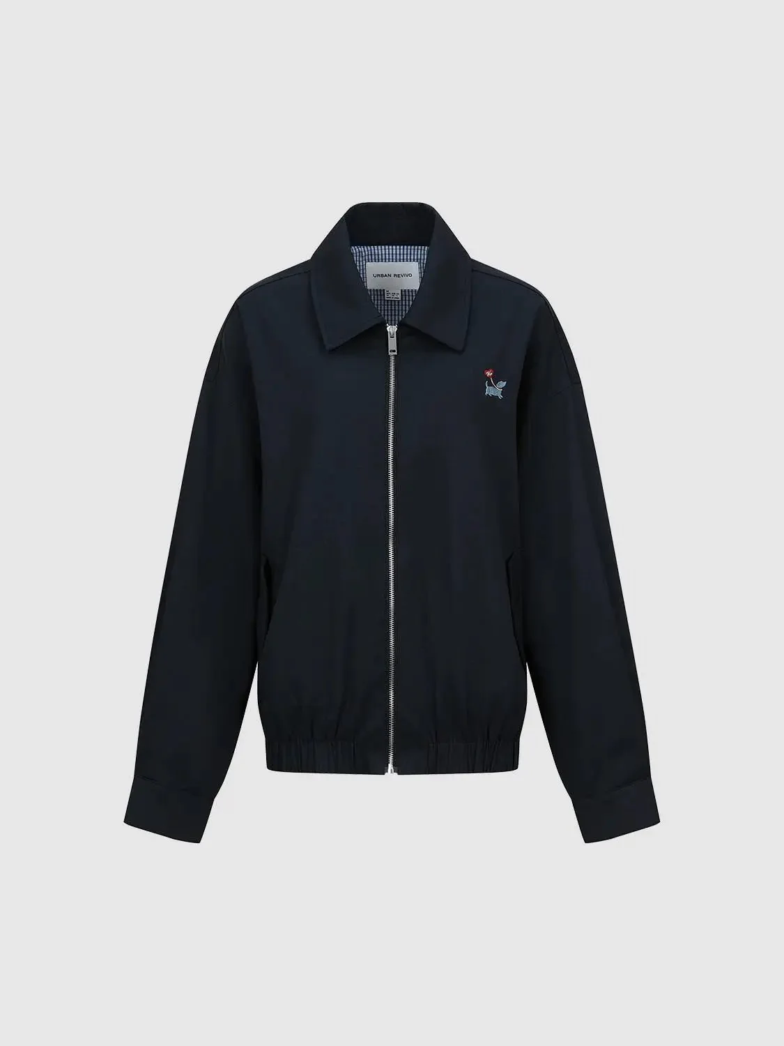 Embroidered Zip Up Jackets