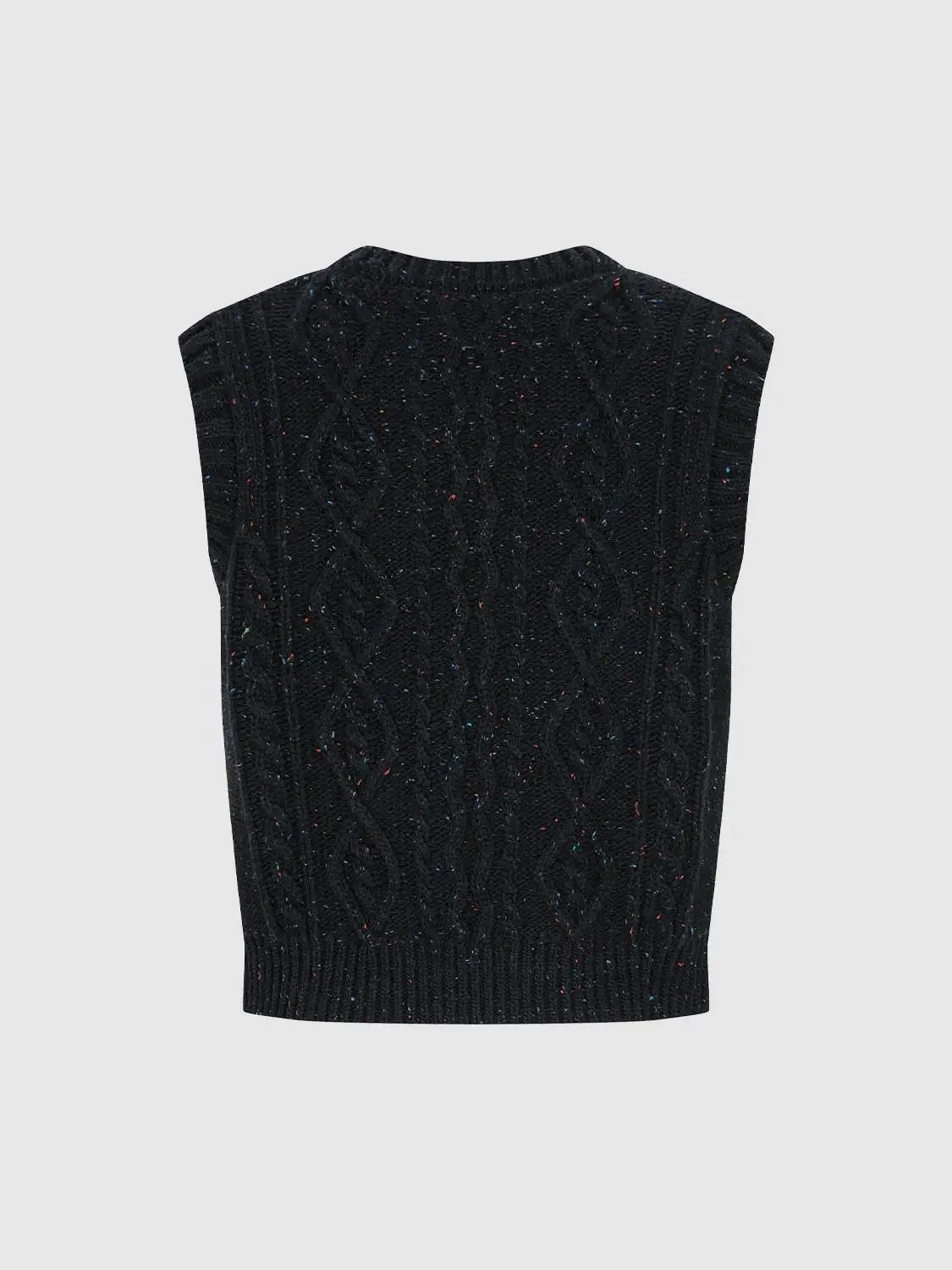 23407-v-neck-sleeveless-cable-knitted-t-shirts-2.webp V-Neck Sleeveless Cable Knitted T-Shirts