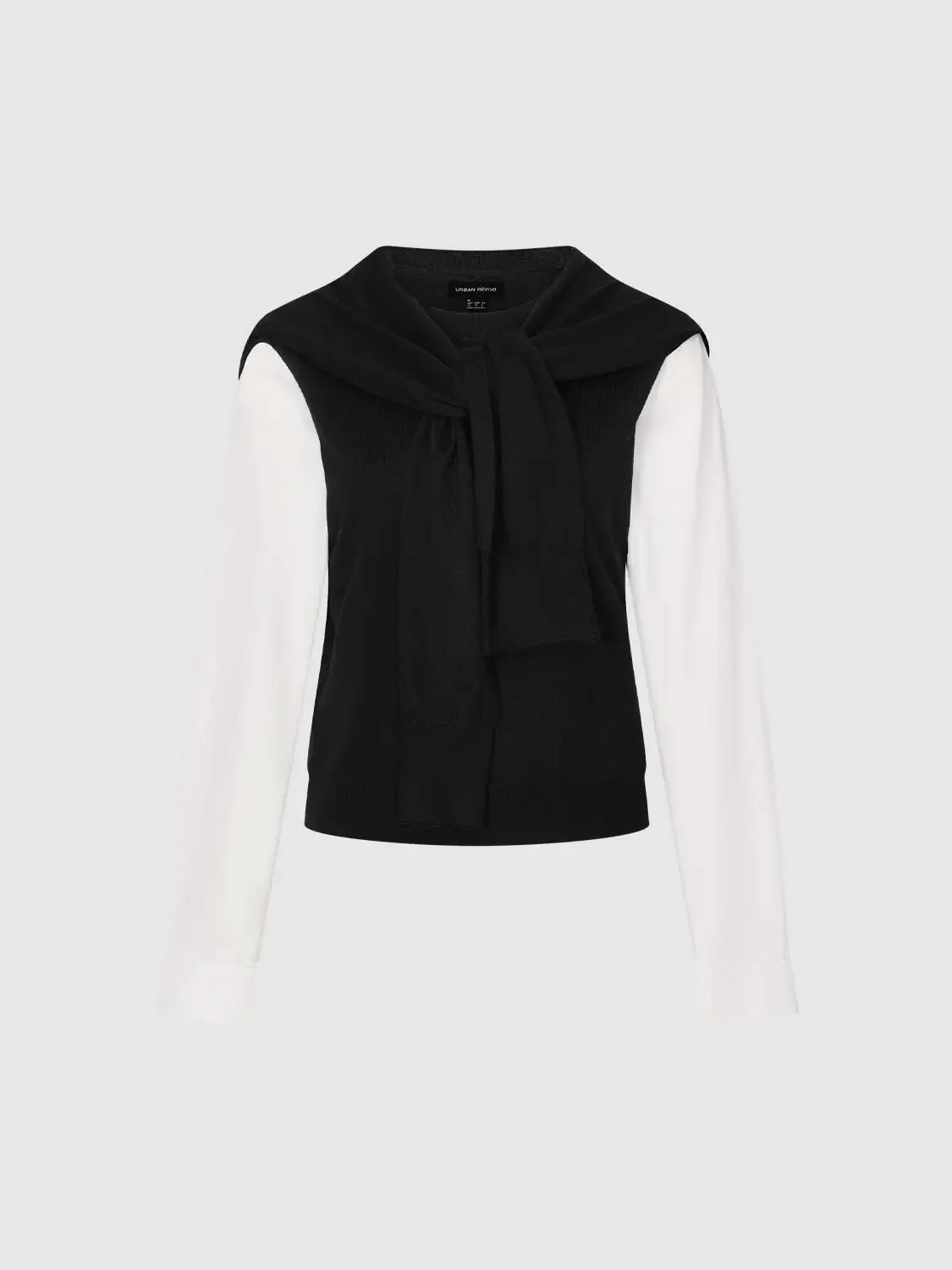 23414-contrast-knit-with-scarf-detail-long-sleeve-top-15.webp Contrast Knit With Scarf Detail Long Sleeve Top