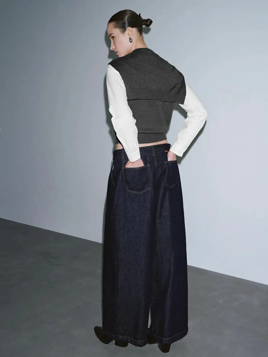 23414-contrast-knit-with-scarf-detail-long-sleeve-top-6.webp Contrast Knit With Scarf Detail Long Sleeve Top