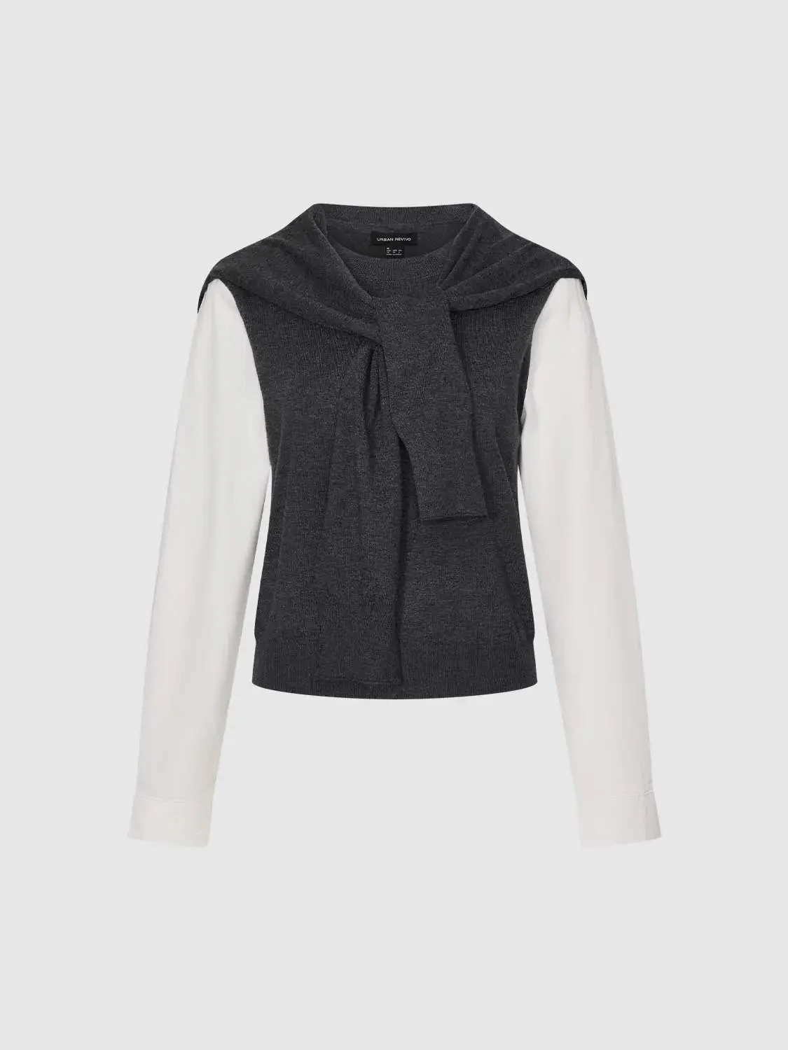 23414-contrast-knit-with-scarf-detail-long-sleeve-top-7.webp Contrast Knit With Scarf Detail Long Sleeve Top