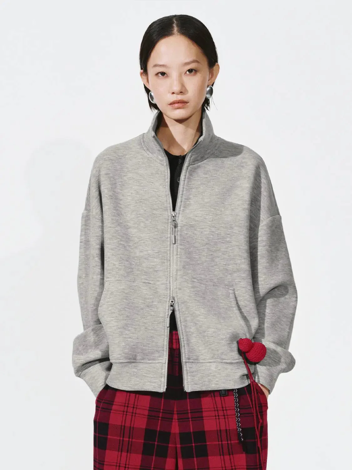 Mock Neck Seamed Jackets