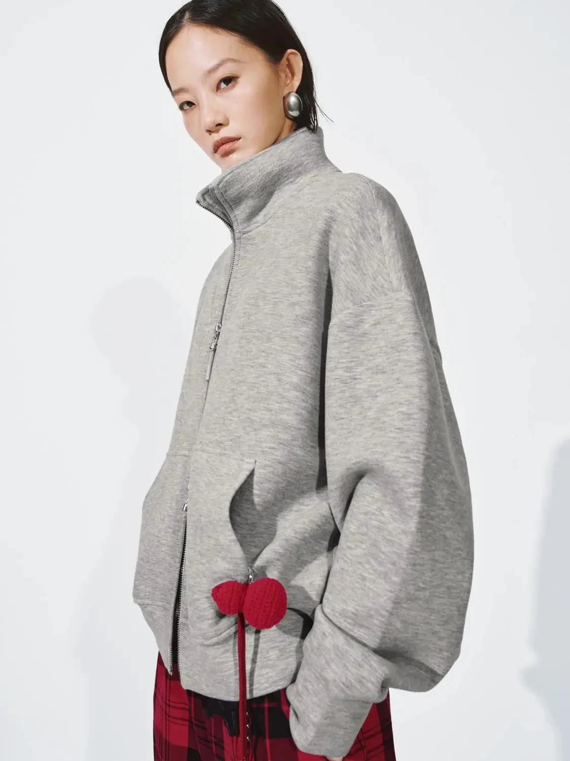 Mock Neck Seamed Jackets