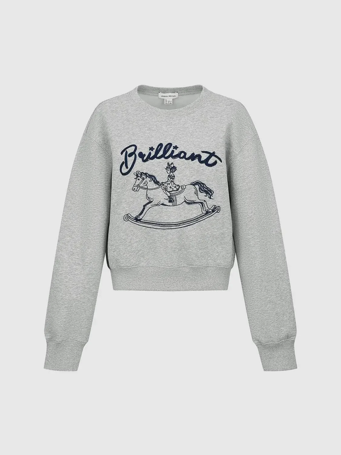 Cotton Blend Rocking Horse Graphic Sweatshirts
