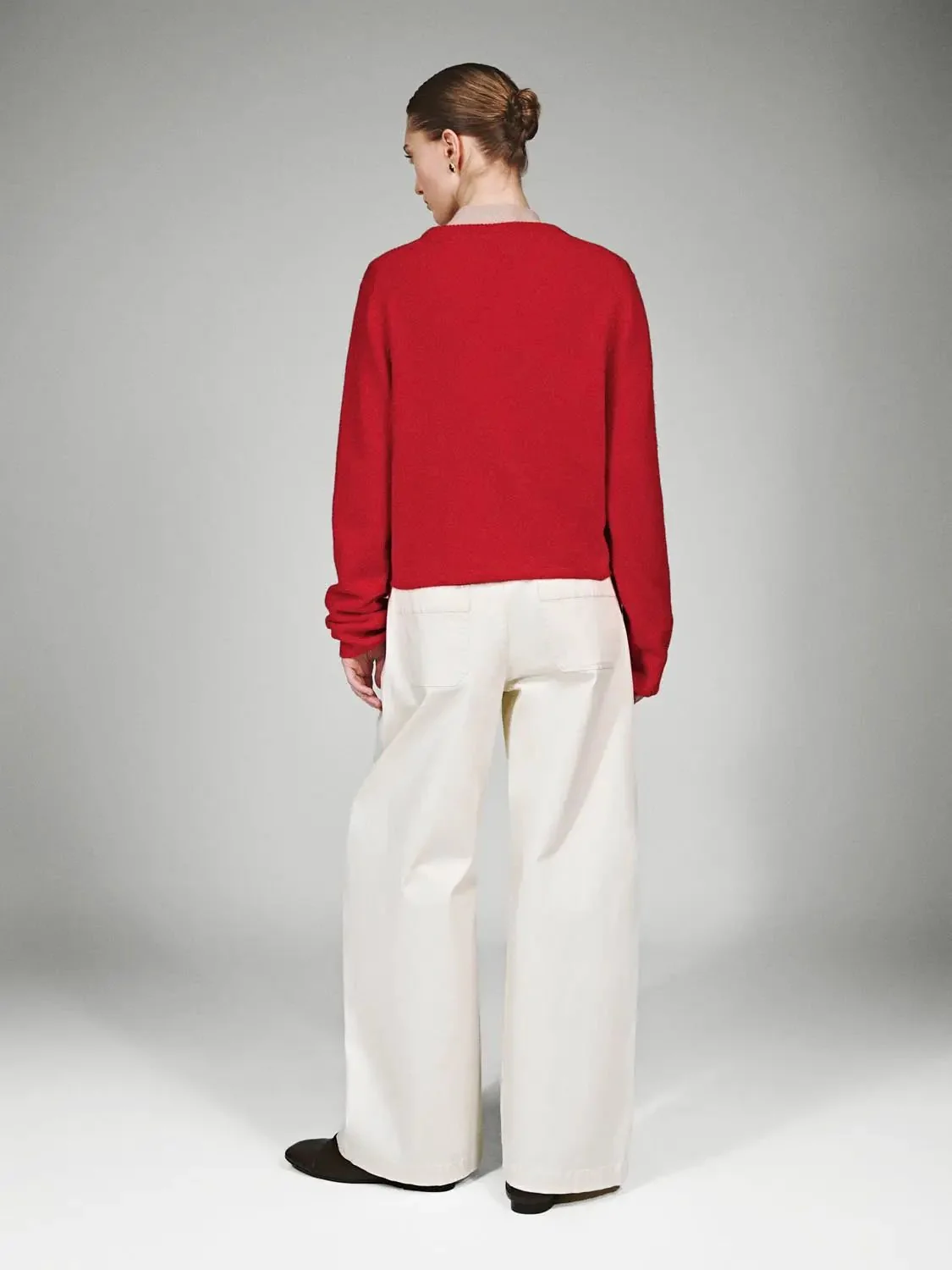 Frog Button Crew Neck Knitted Cardigans