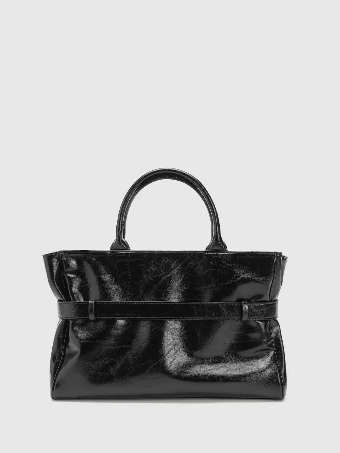 23537-faux-leather-belt-detail-handle-shoulder-bags-2.webp Faux Leather Belt Detail Handle Shoulder Bags