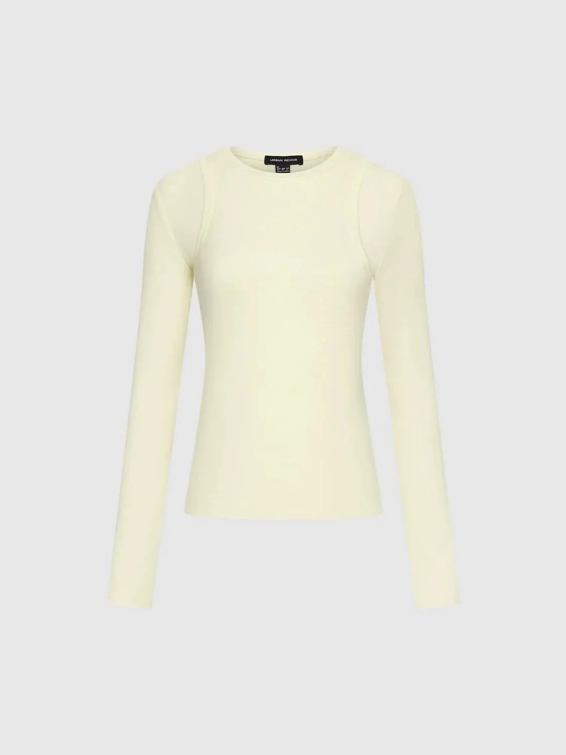Lyocell Wool Blend Slim Knit Long Sleeve T Shirt