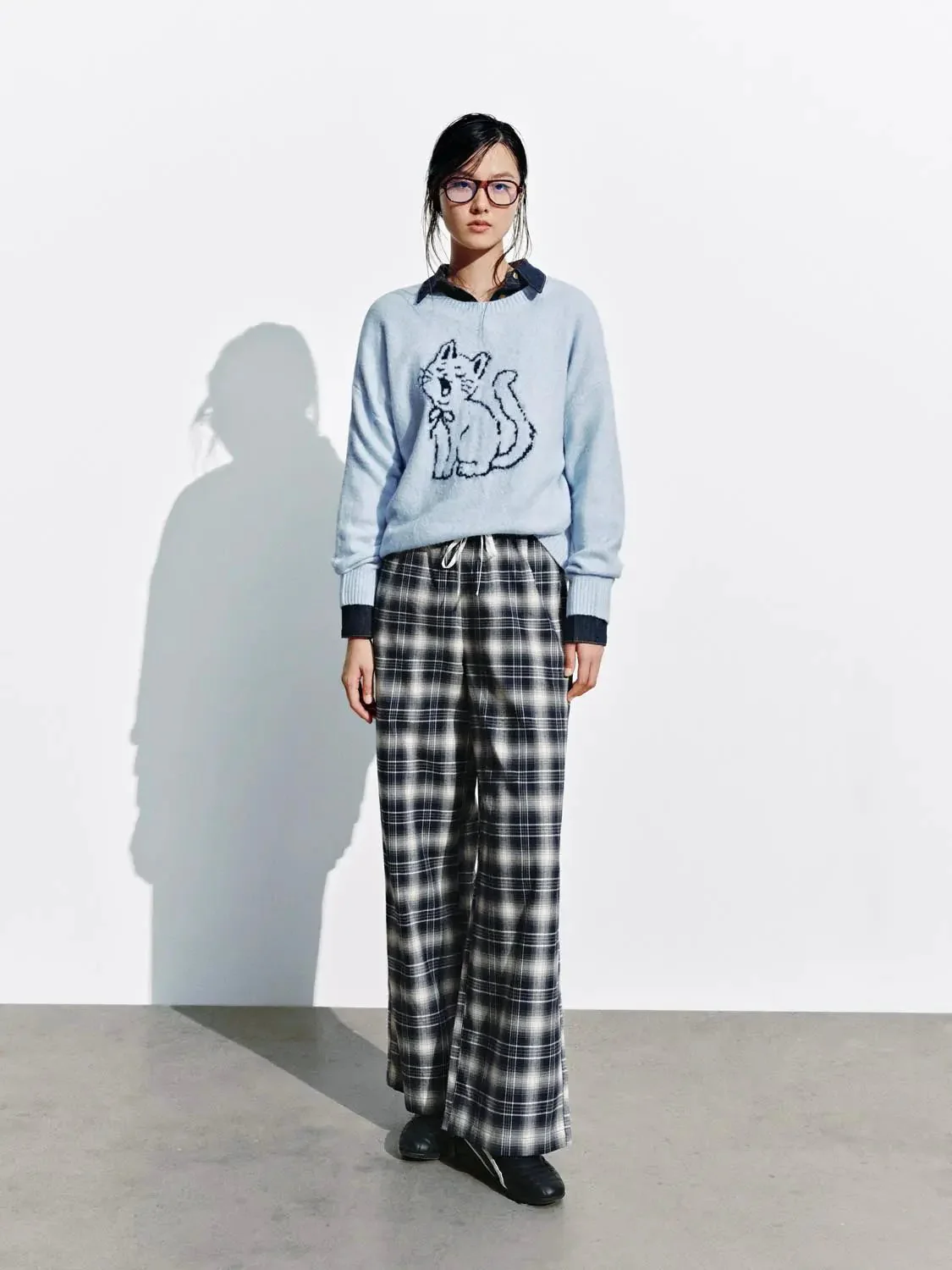 23605-contrast-check-pull-on-wide-leg-pants-7.webp Contrast Check Pull On Wide Leg Pants